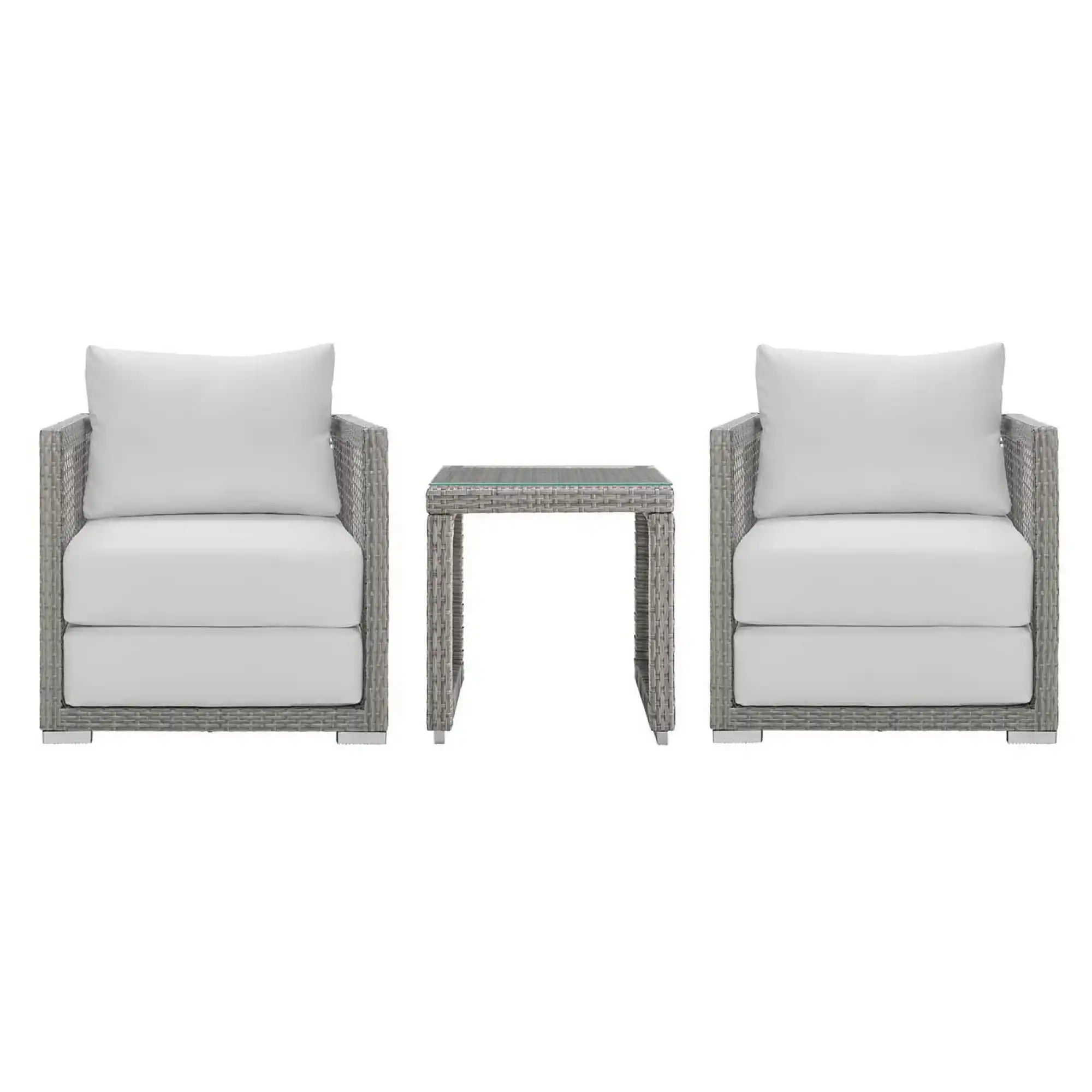Aura 3 Piece Outdoor Patio Wicker Rattan Set by Modway - Best Buy Furniture