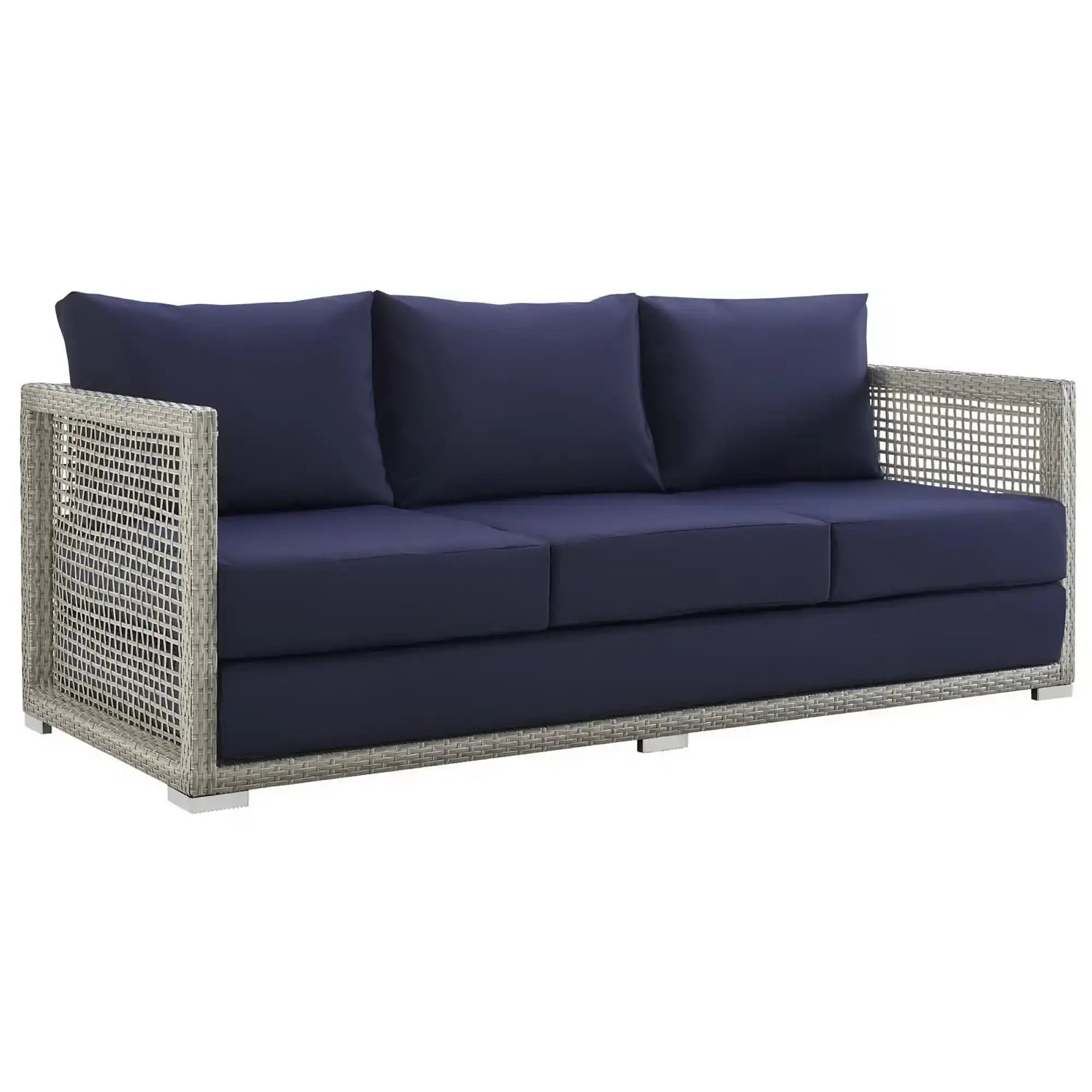 Aura 3 Piece Outdoor Patio Wicker Rattan Set by Modway - Best Buy Furniture