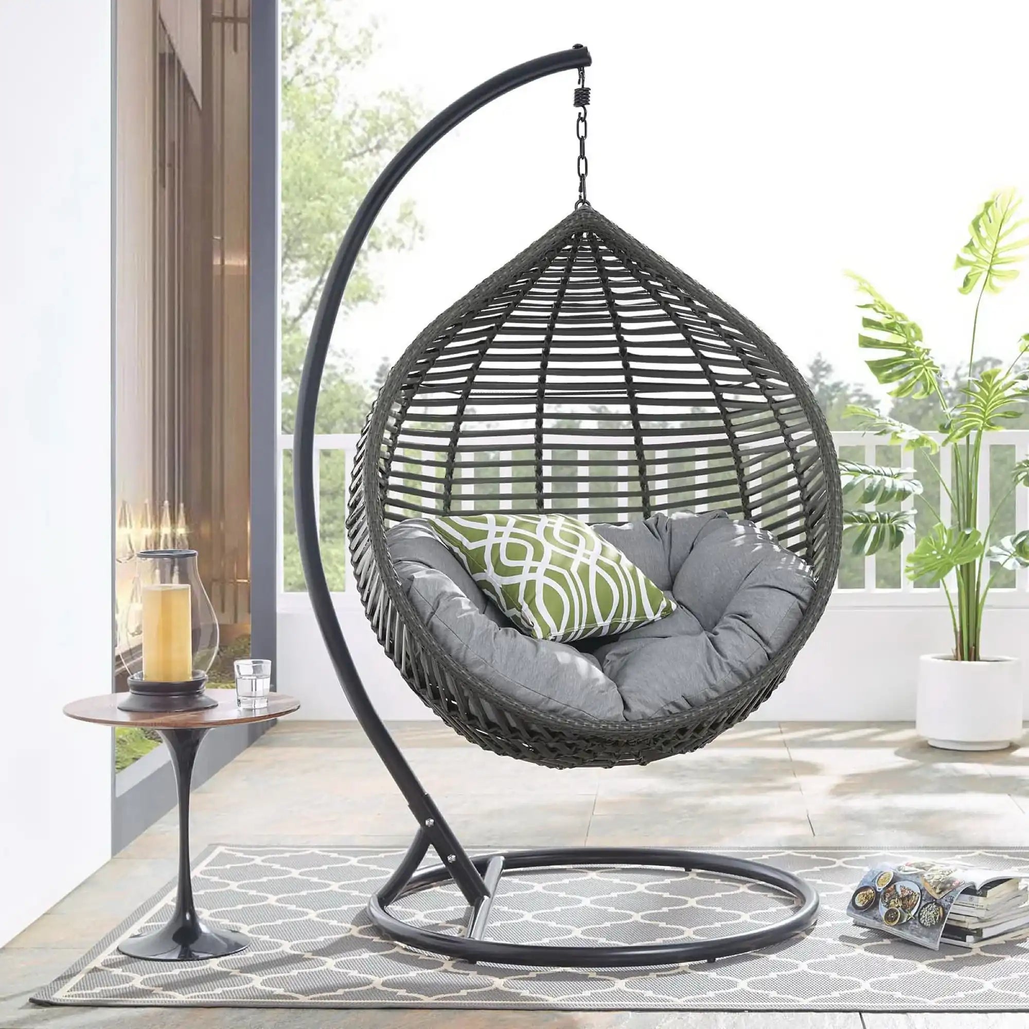 Garner Teardrop Outdoor Patio Swing Chair by Modway - Best Buy Furniture