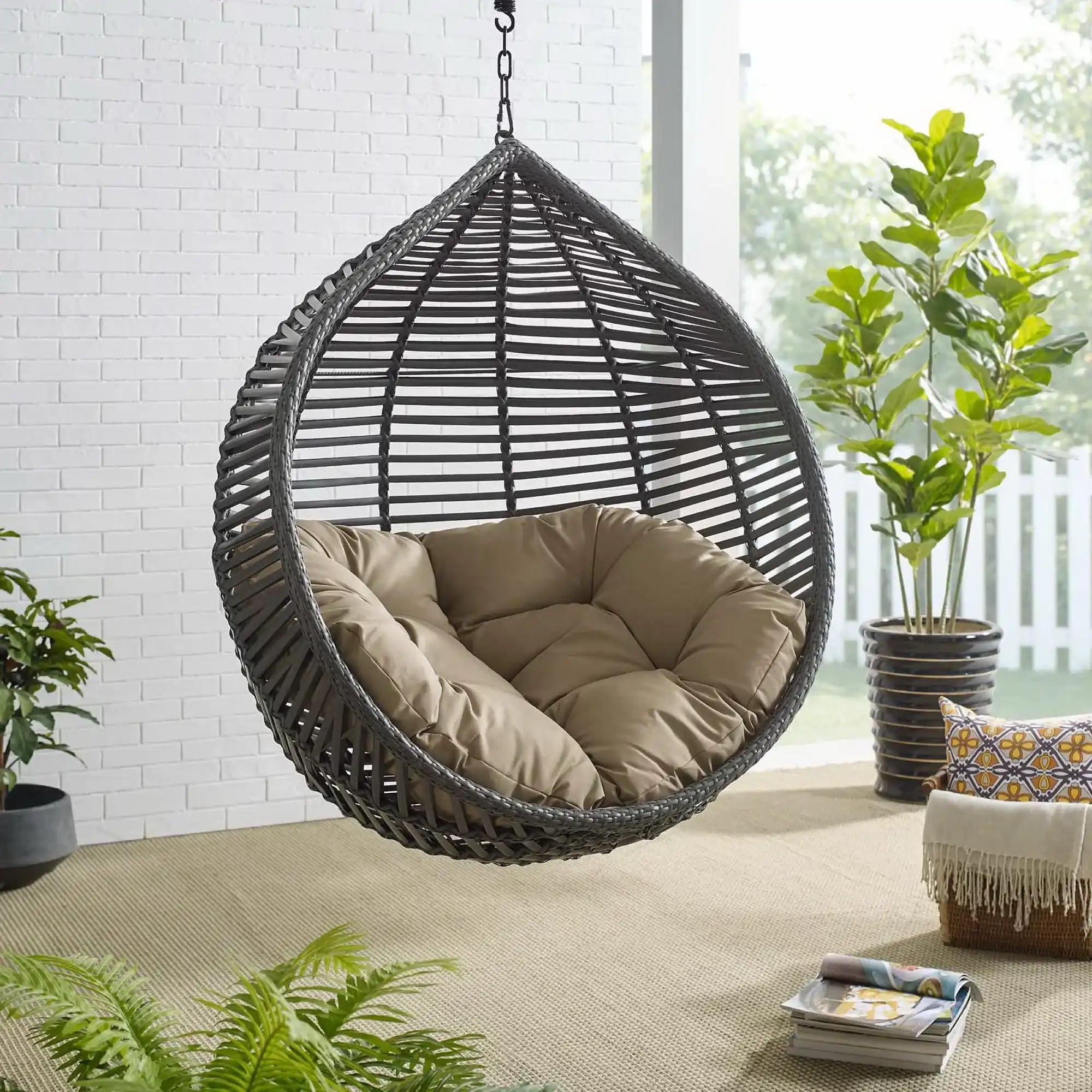 Garner Teardrop Outdoor Patio Swing Chair by Modway - Best Buy Furniture