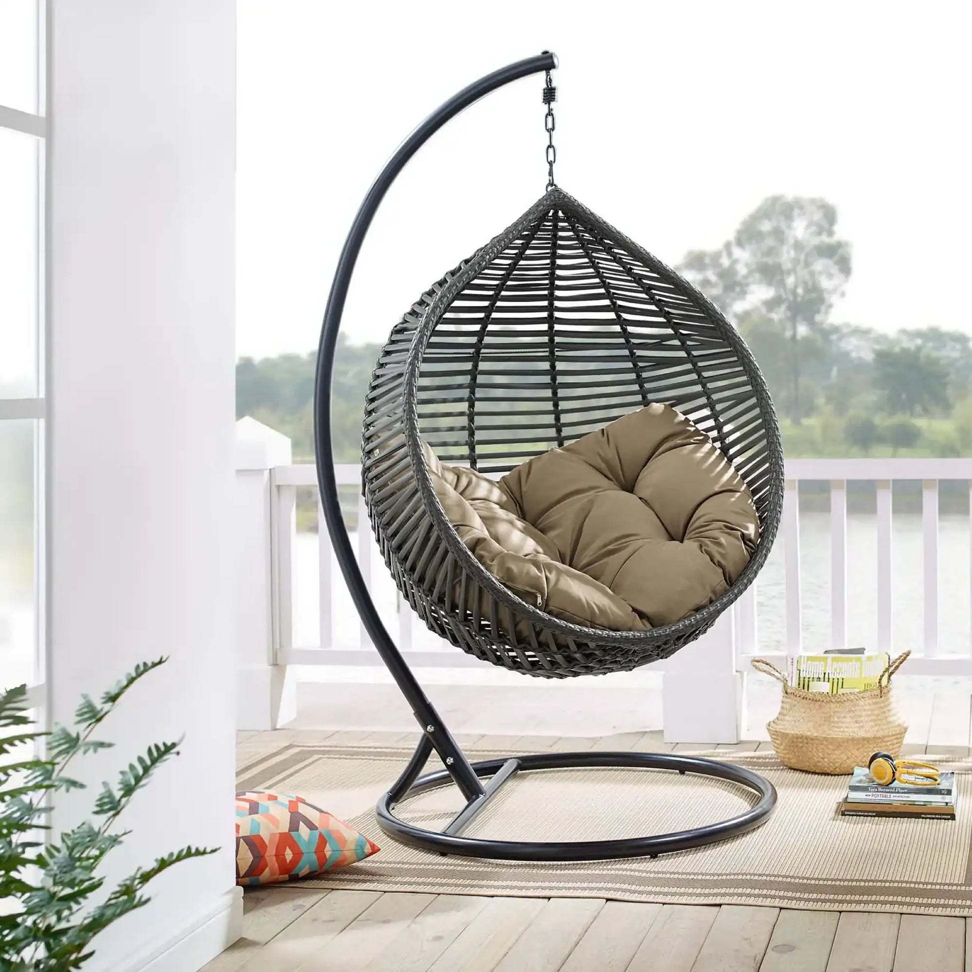 Garner Teardrop Outdoor Patio Swing Chair by Modway - Best Buy Furniture