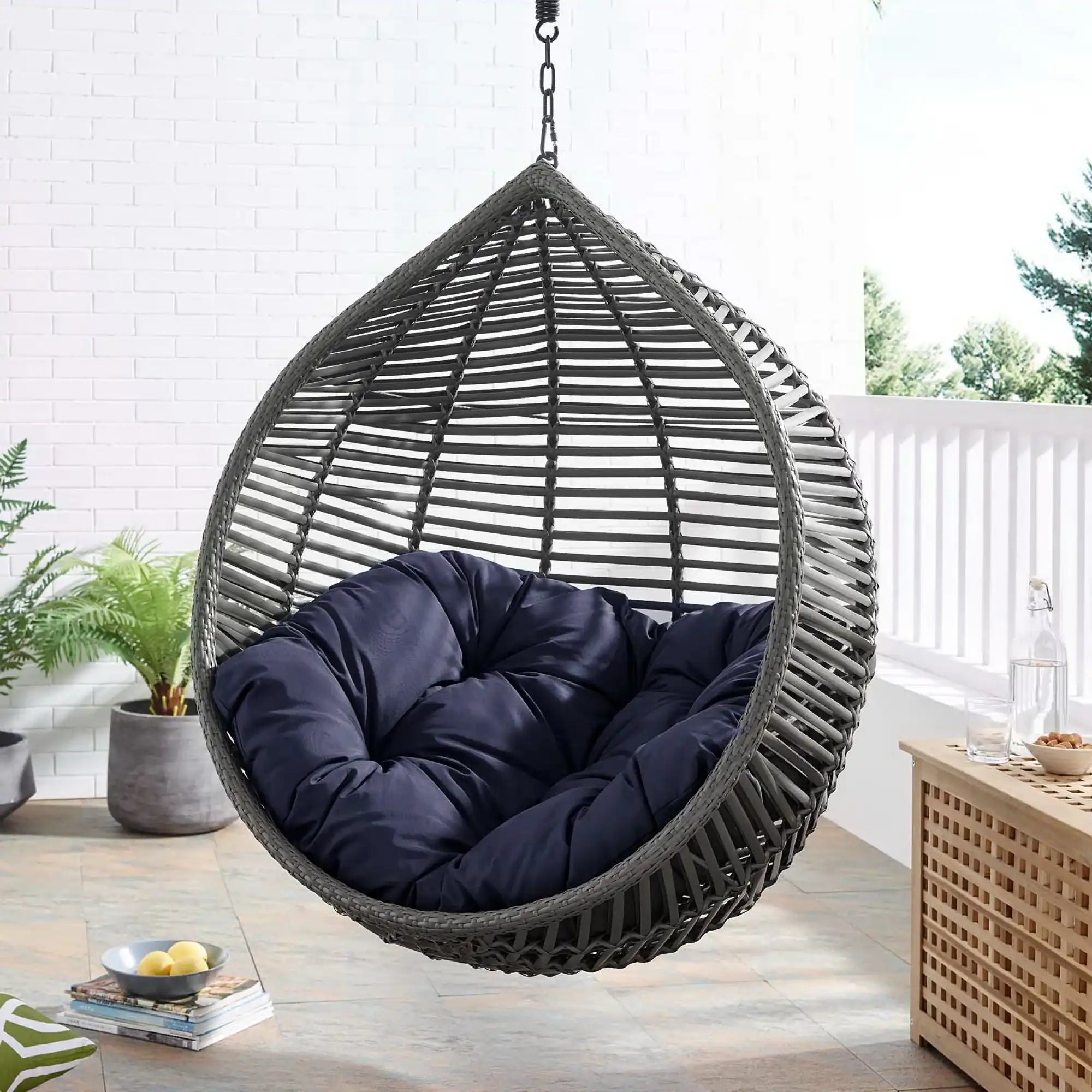 Garner Teardrop Outdoor Patio Swing Chair by Modway - Best Buy Furniture