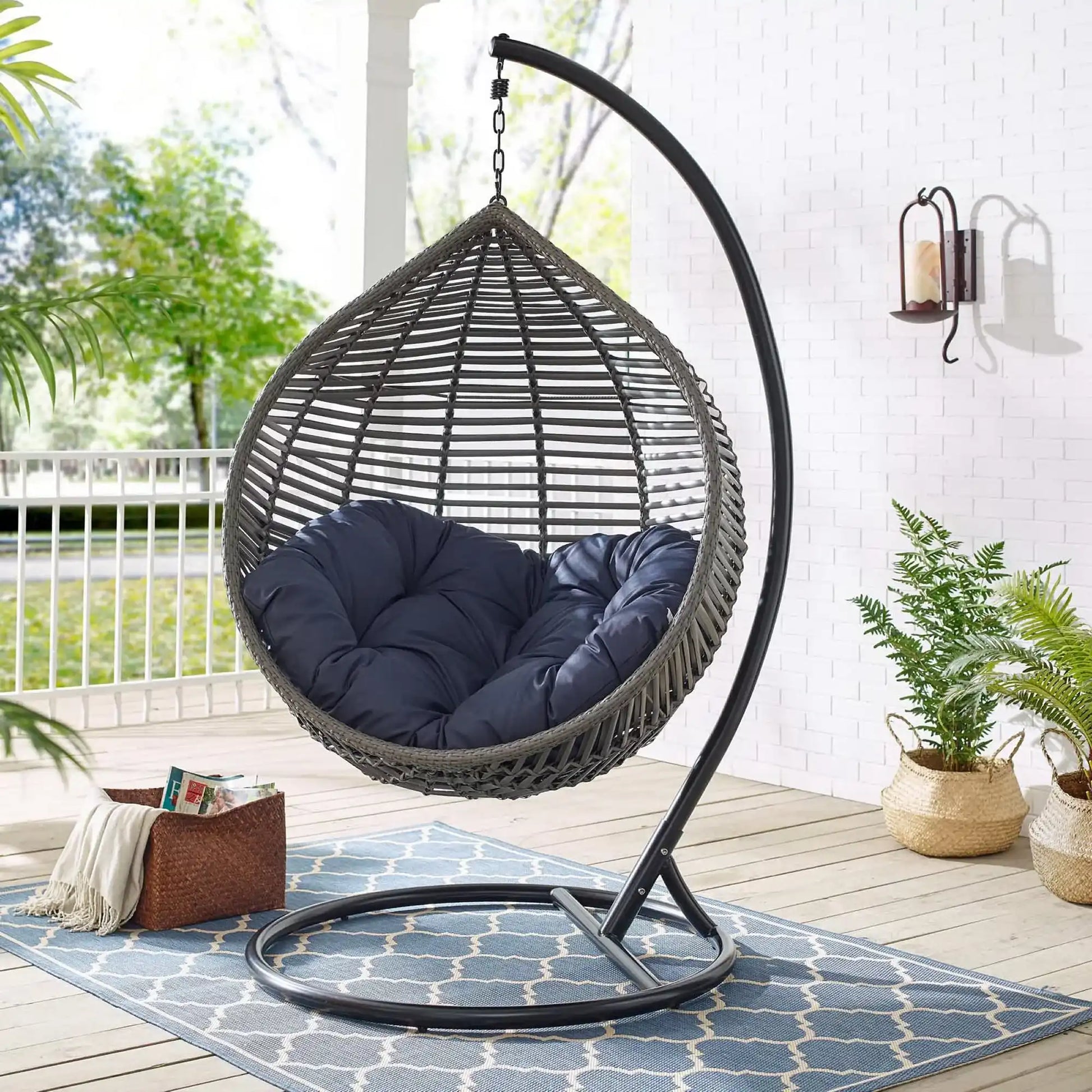 Garner Teardrop Outdoor Patio Swing Chair by Modway - Best Buy Furniture