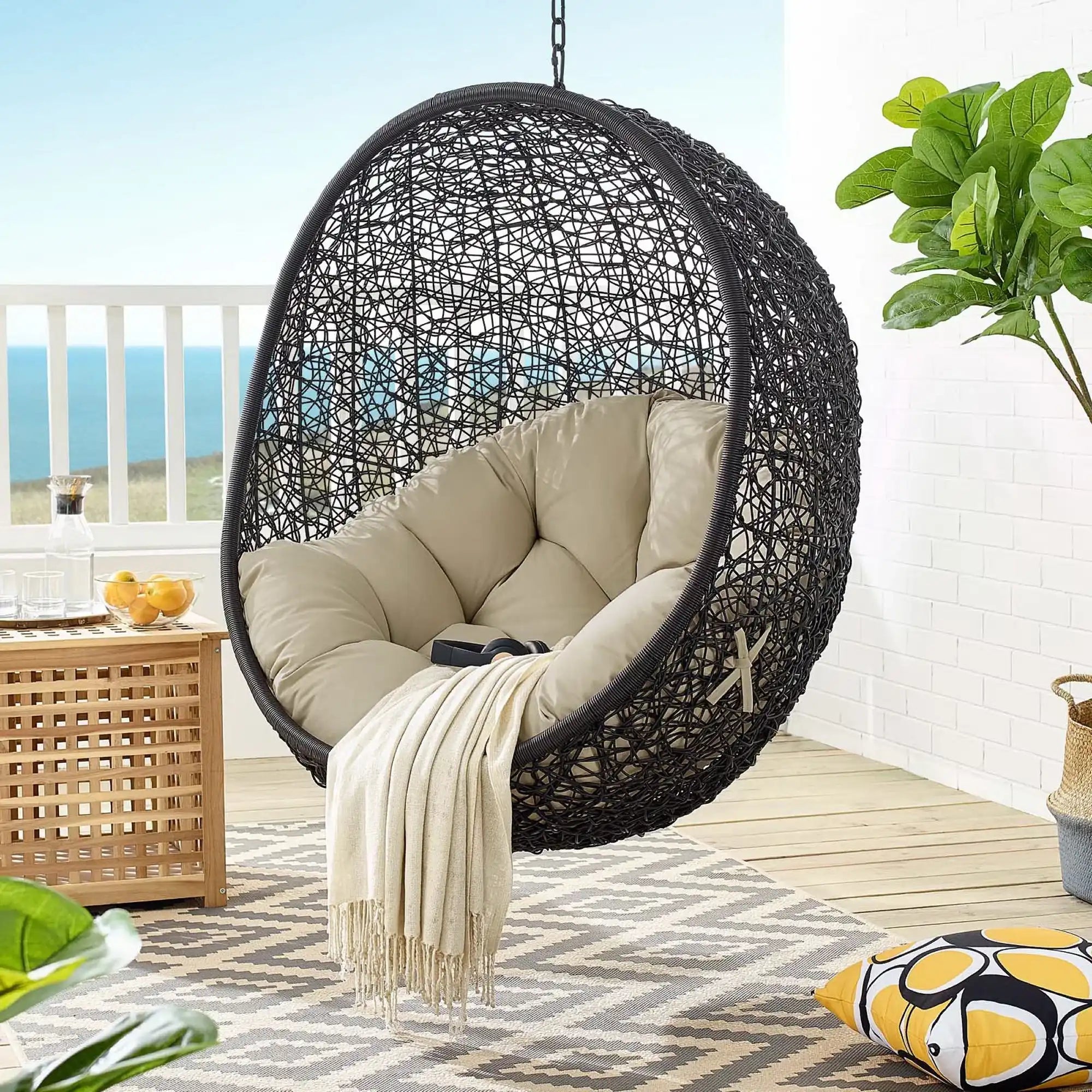 Encase Sunbrella� Fabric Swing Outdoor Patio Lounge Chair Without Stand by Modway - Best Buy Furniture