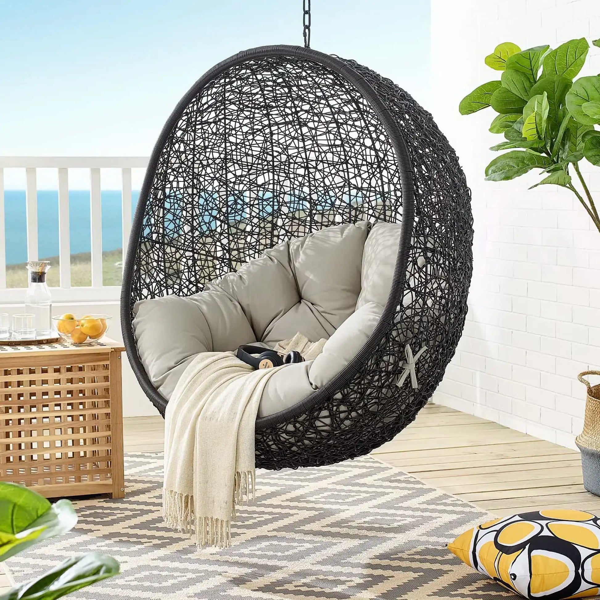 Encase Swing Outdoor Patio Lounge Chair Without Stand by Modway - Best Buy Furniture