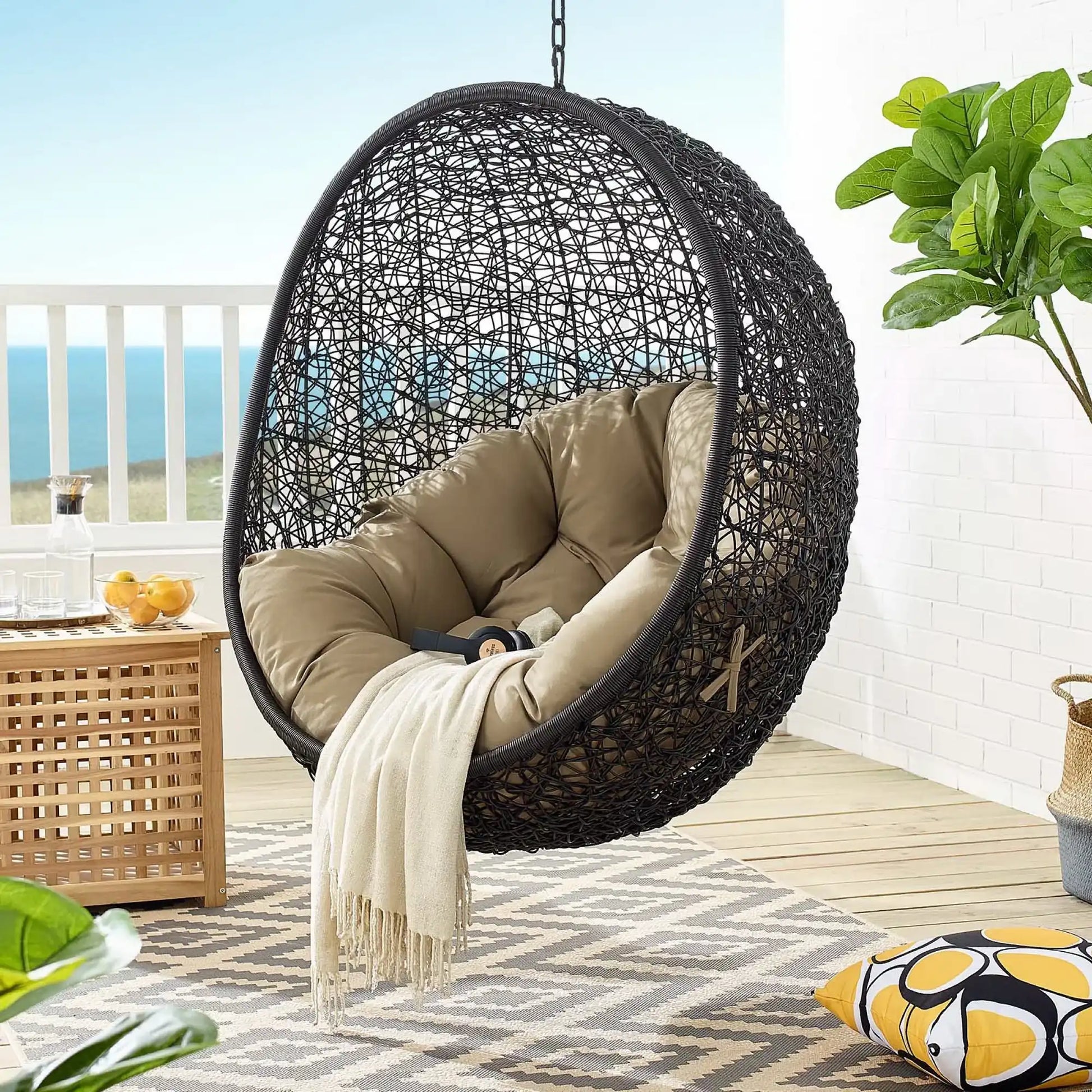 Encase Swing Outdoor Patio Lounge Chair Without Stand by Modway - Best Buy Furniture