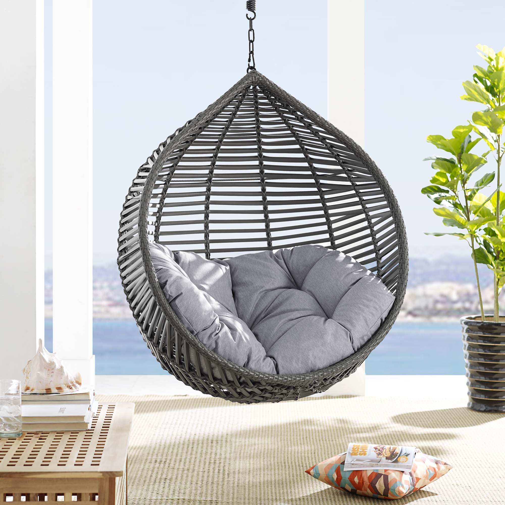 Garner Teardrop Outdoor Patio Swing Chair Without Stand by Modway - Best Buy Furniture