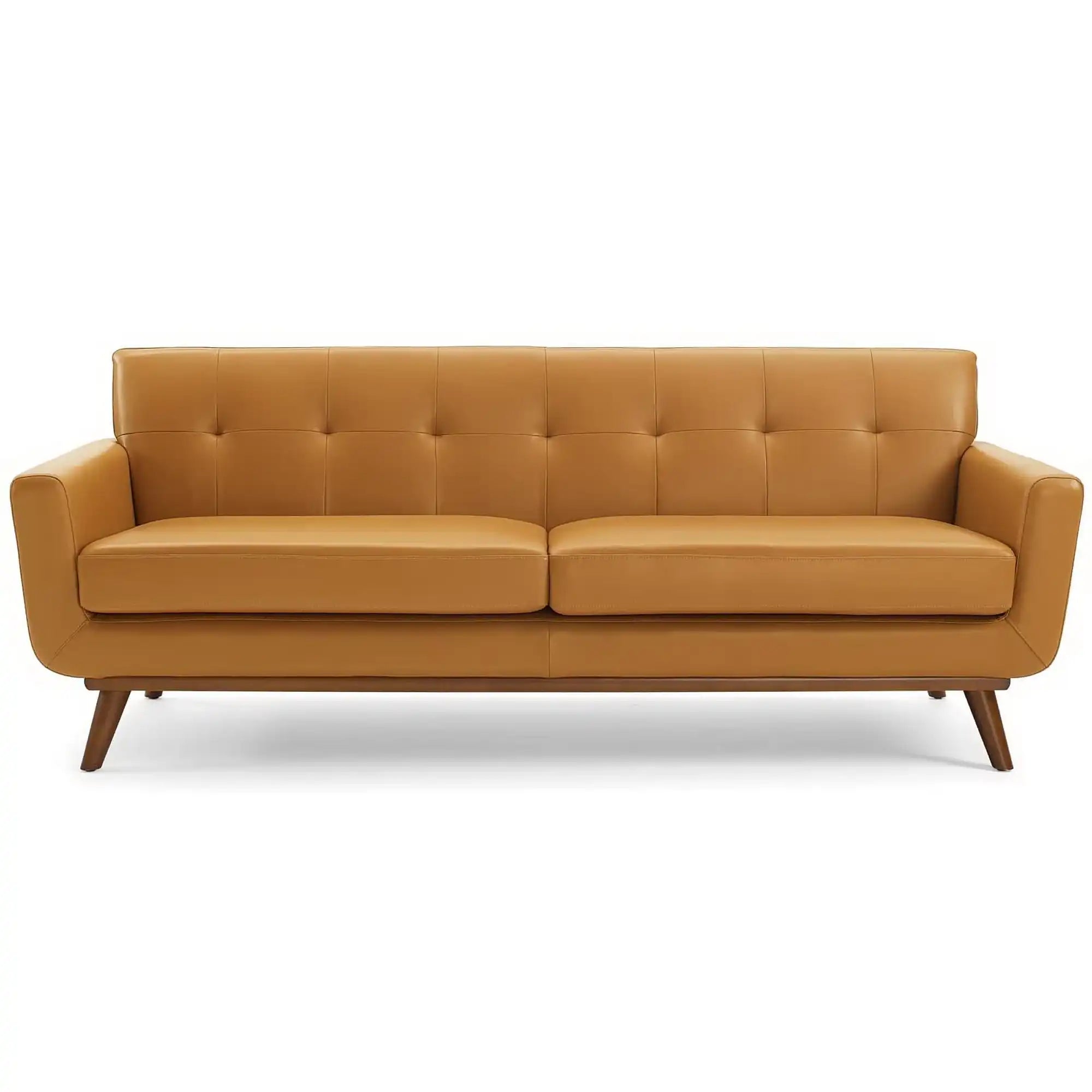 Engage Top-Grain Leather Living Room Lounge Sofa by Modway - Best Buy Furniture