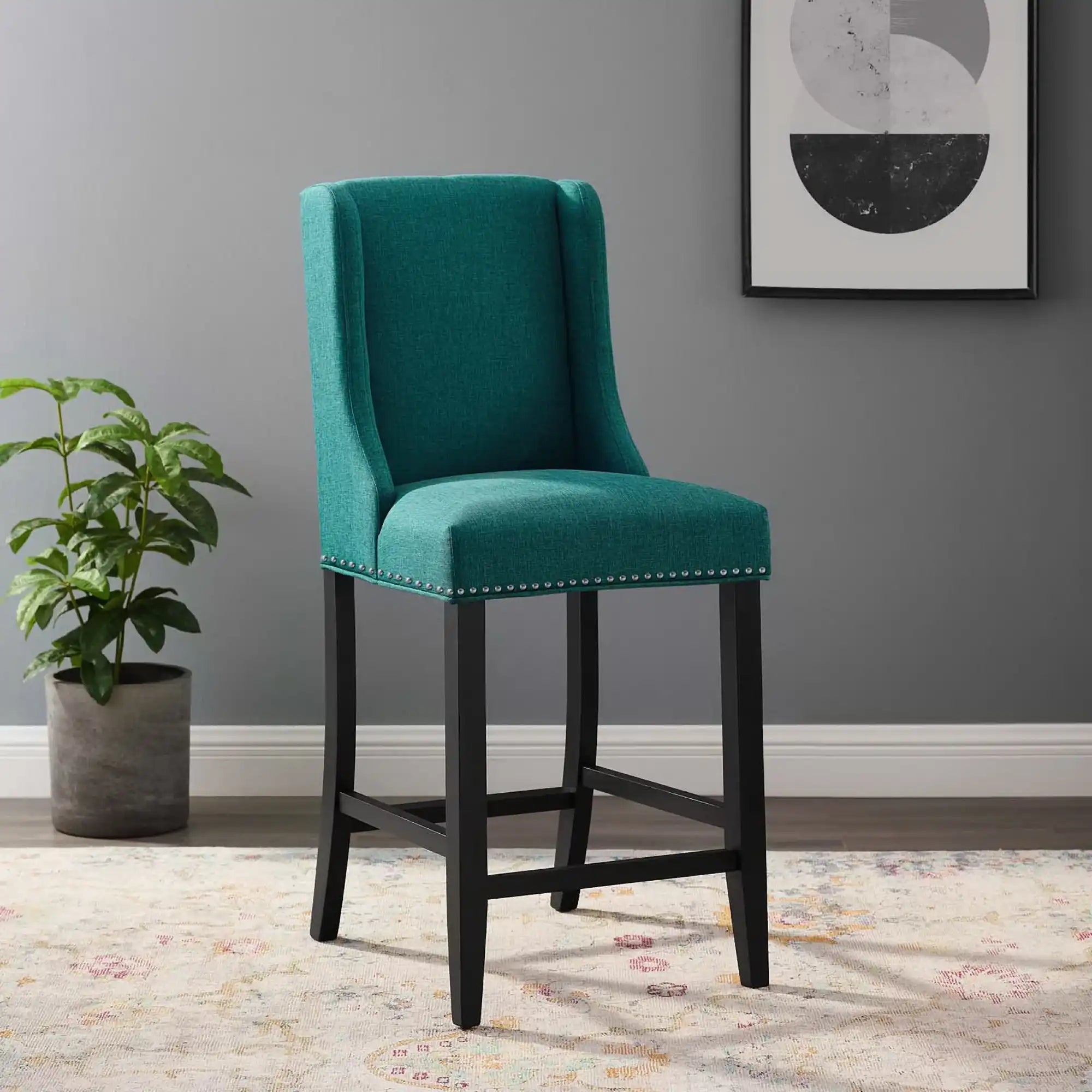 Baron Upholstered Fabric Counter Stool by Modway - Best Buy Furniture