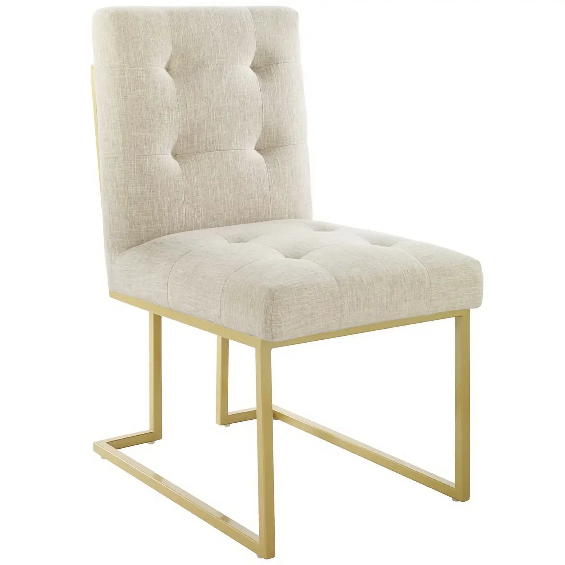 Privy Gold Stainless Steel Upholstered Fabric Dining Accent Chair by Modway - Best Buy Furniture