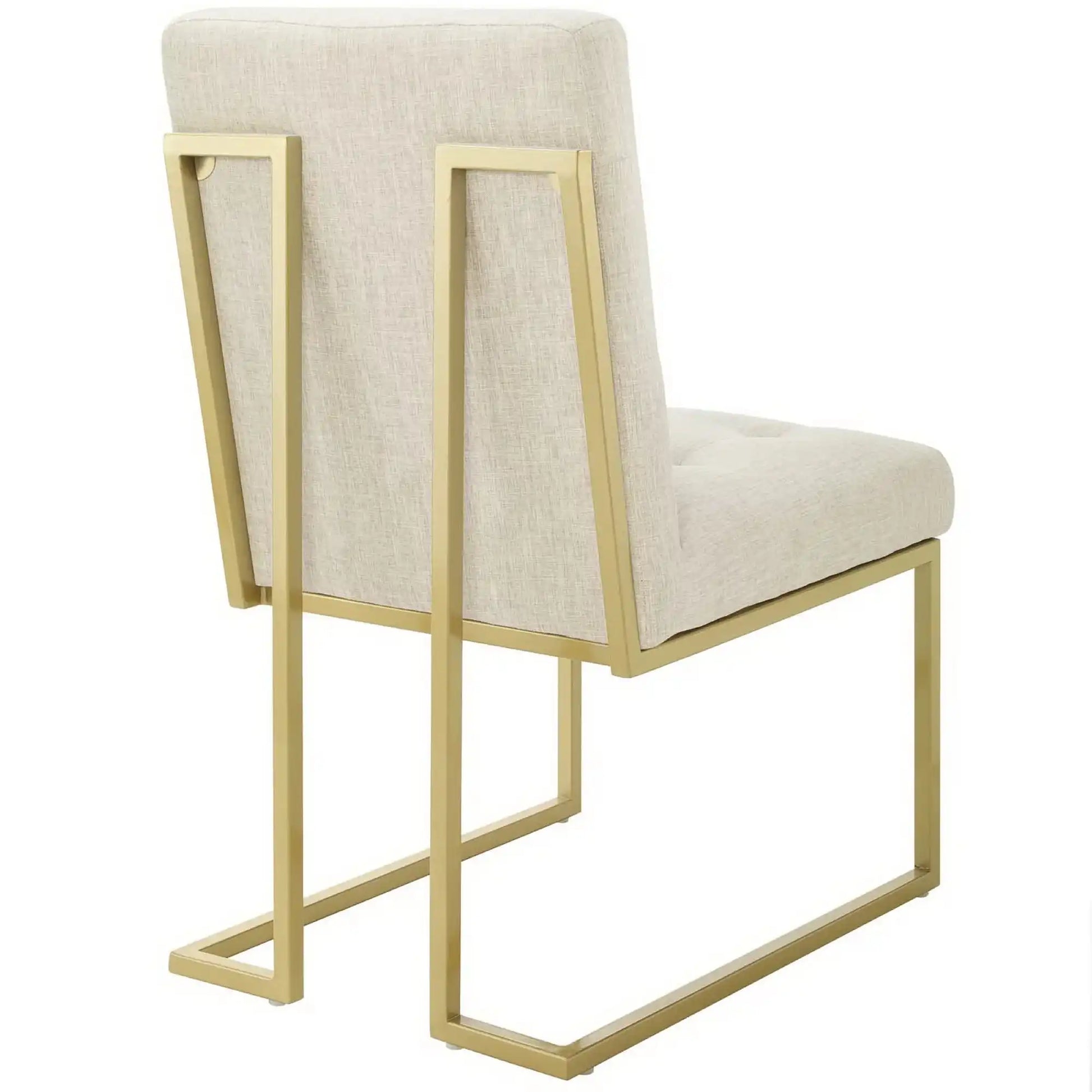Privy Gold Stainless Steel Upholstered Fabric Dining Accent Chair by Modway - Best Buy Furniture