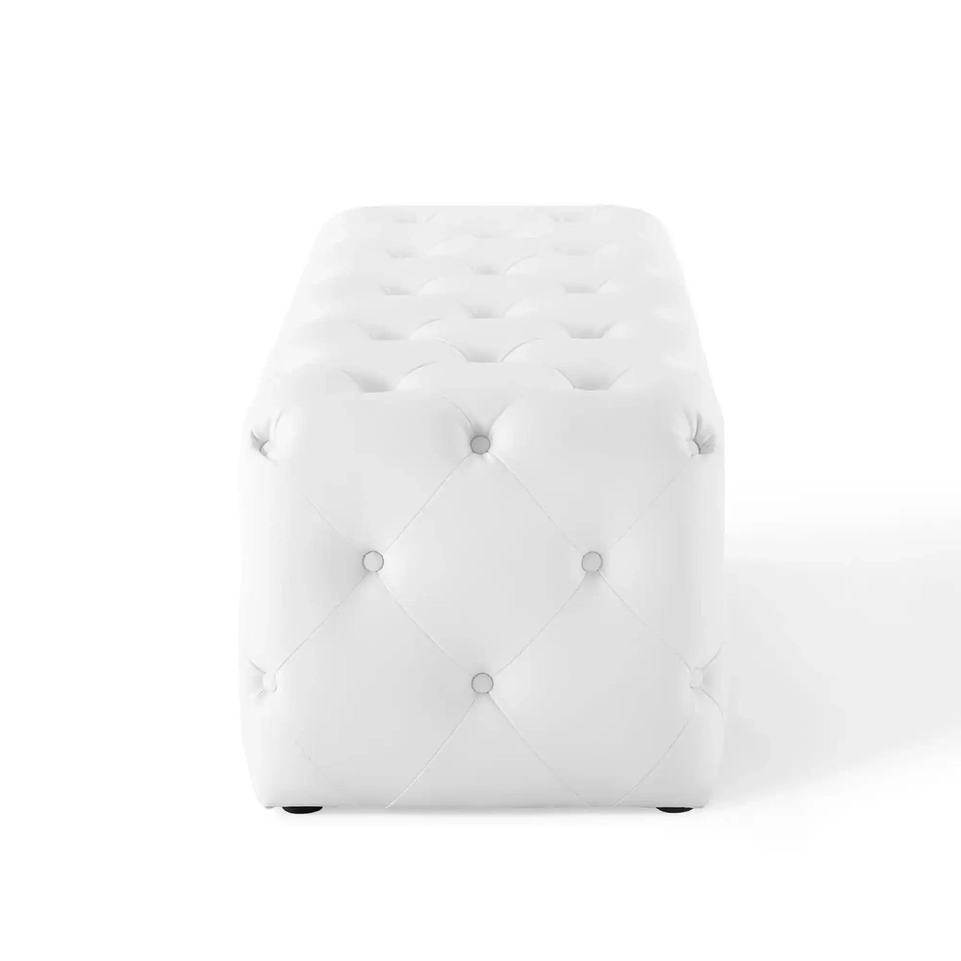 Amour 48" Tufted Button Entryway Faux Leather Bench by Modway - Best Buy Furniture