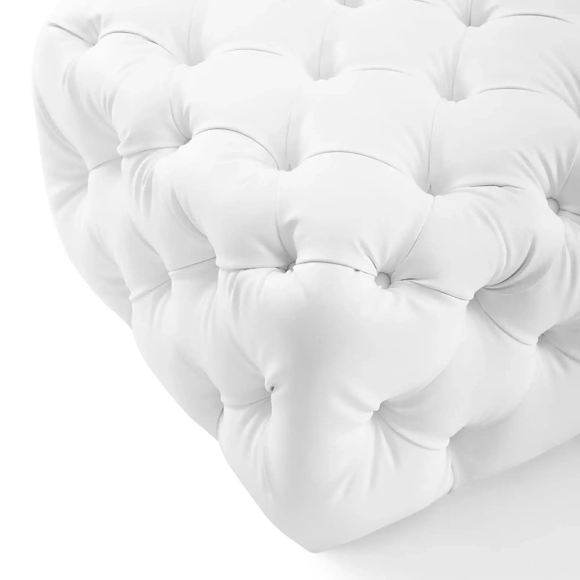 Amour Tufted Button Square Faux Leather Ottoman by Modway - Best Buy Furniture