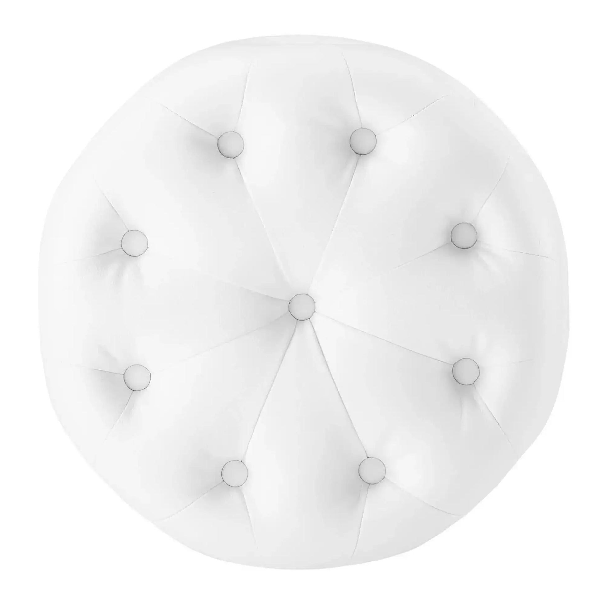 Amour Tufted Button Round Faux Leather Ottoman by Modway - Best Buy Furniture