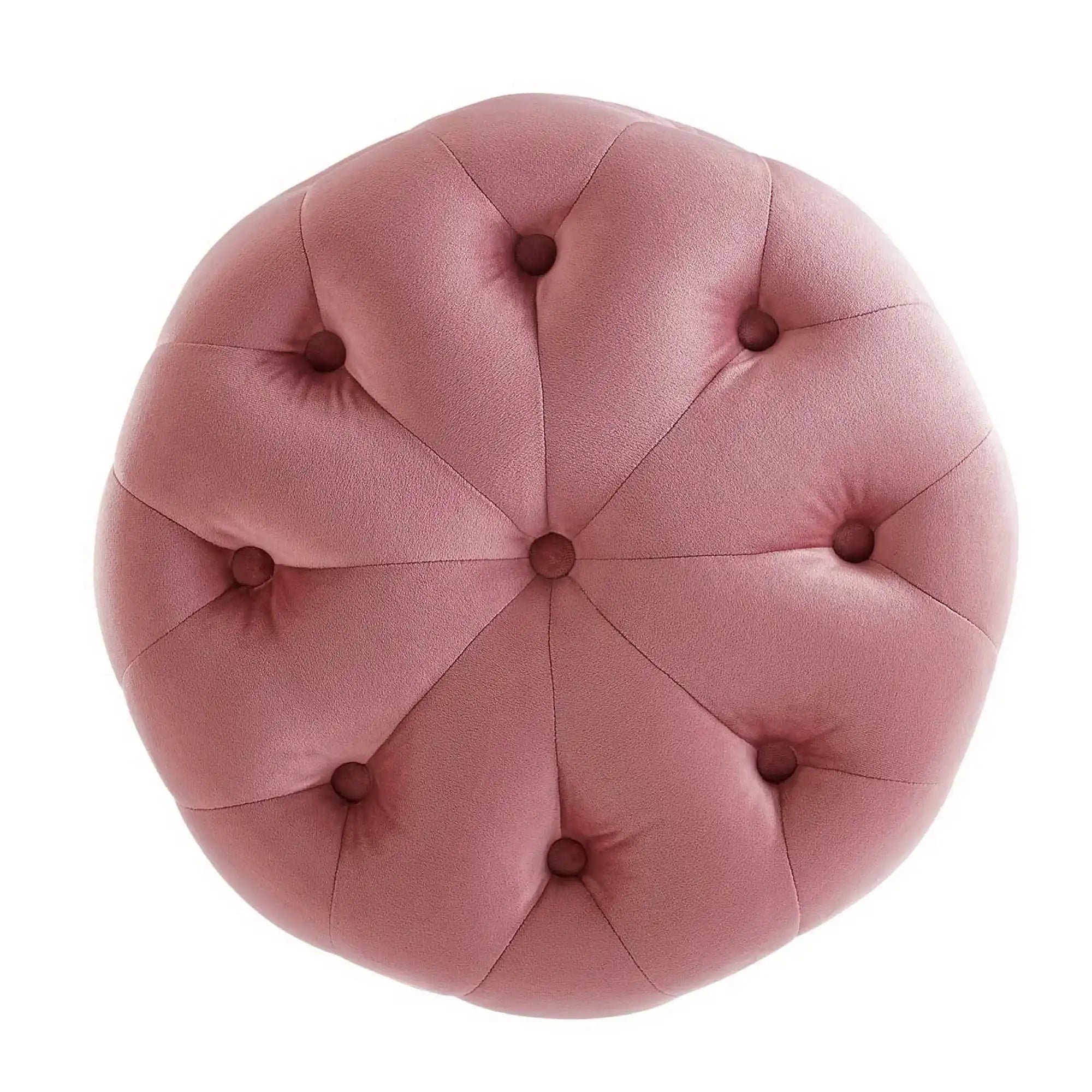 Amour Tufted Button Round Performance Velvet Ottoman by Modway - Best Buy Furniture