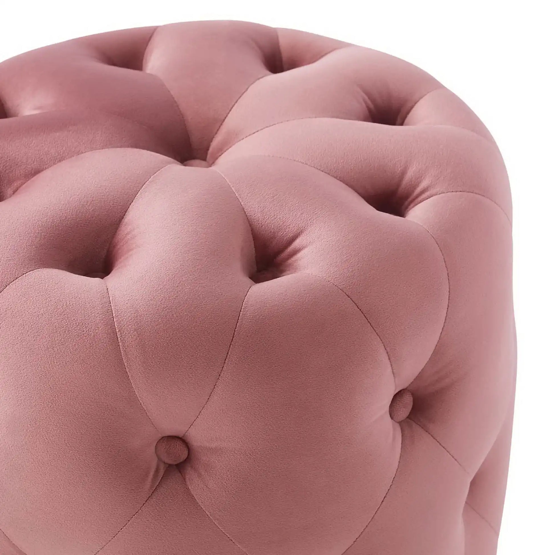 Amour Tufted Button Round Performance Velvet Ottoman by Modway - Best Buy Furniture