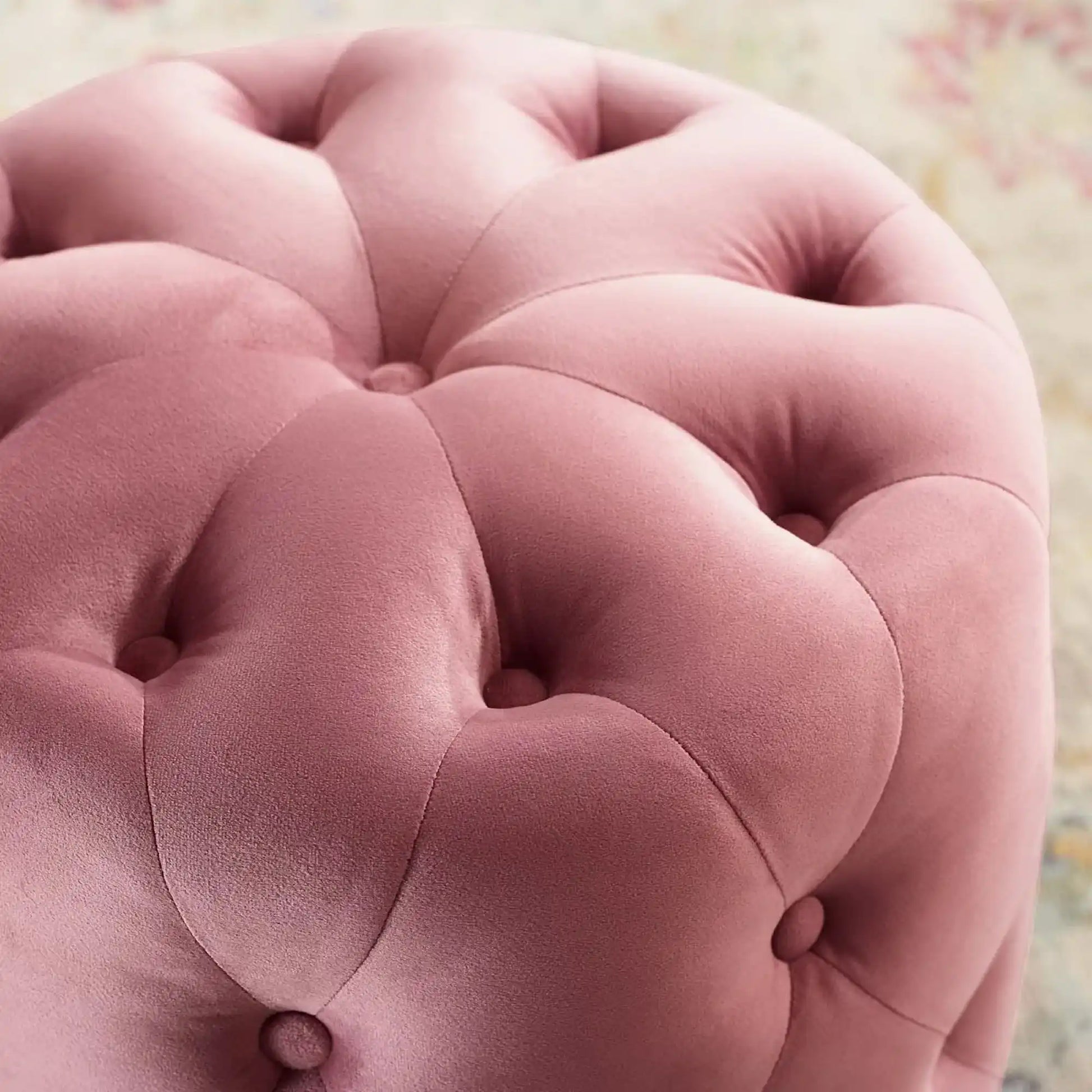 Amour Tufted Button Round Performance Velvet Ottoman by Modway - Best Buy Furniture