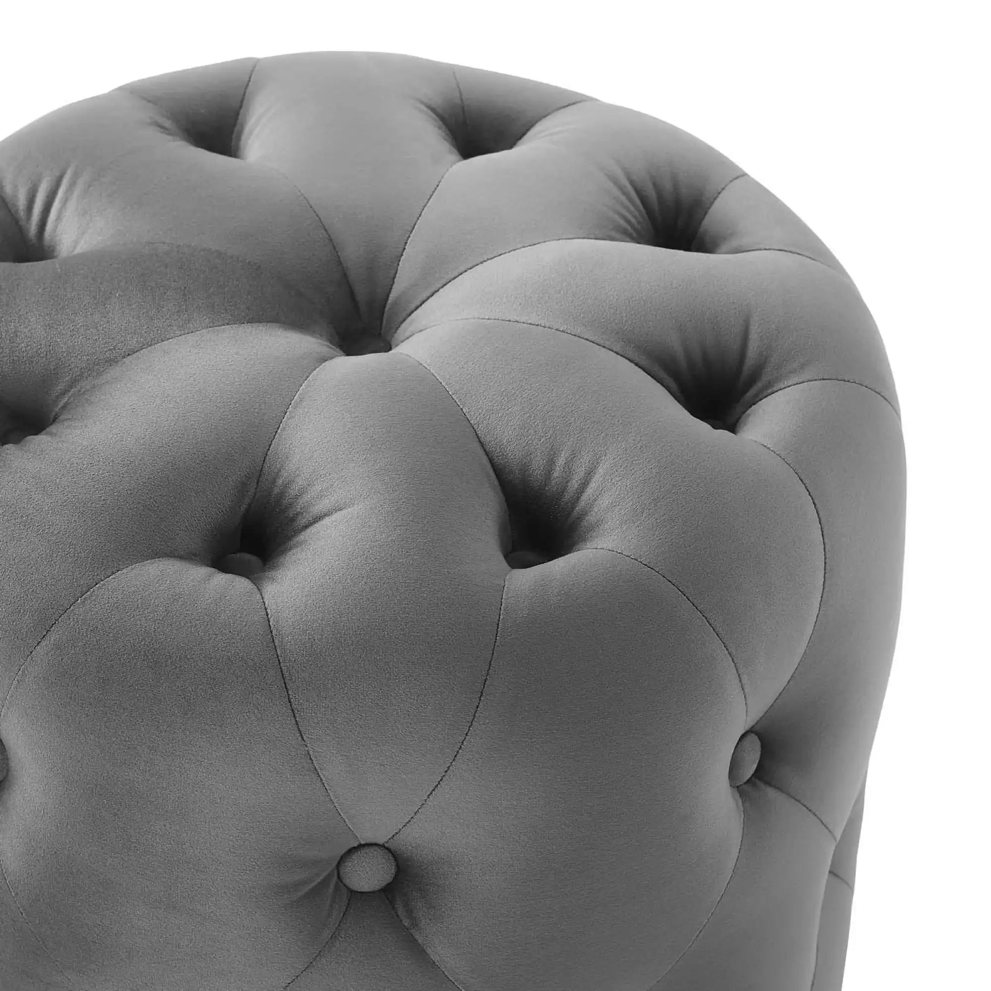 Amour Tufted Button Round Performance Velvet Ottoman by Modway - Best Buy Furniture