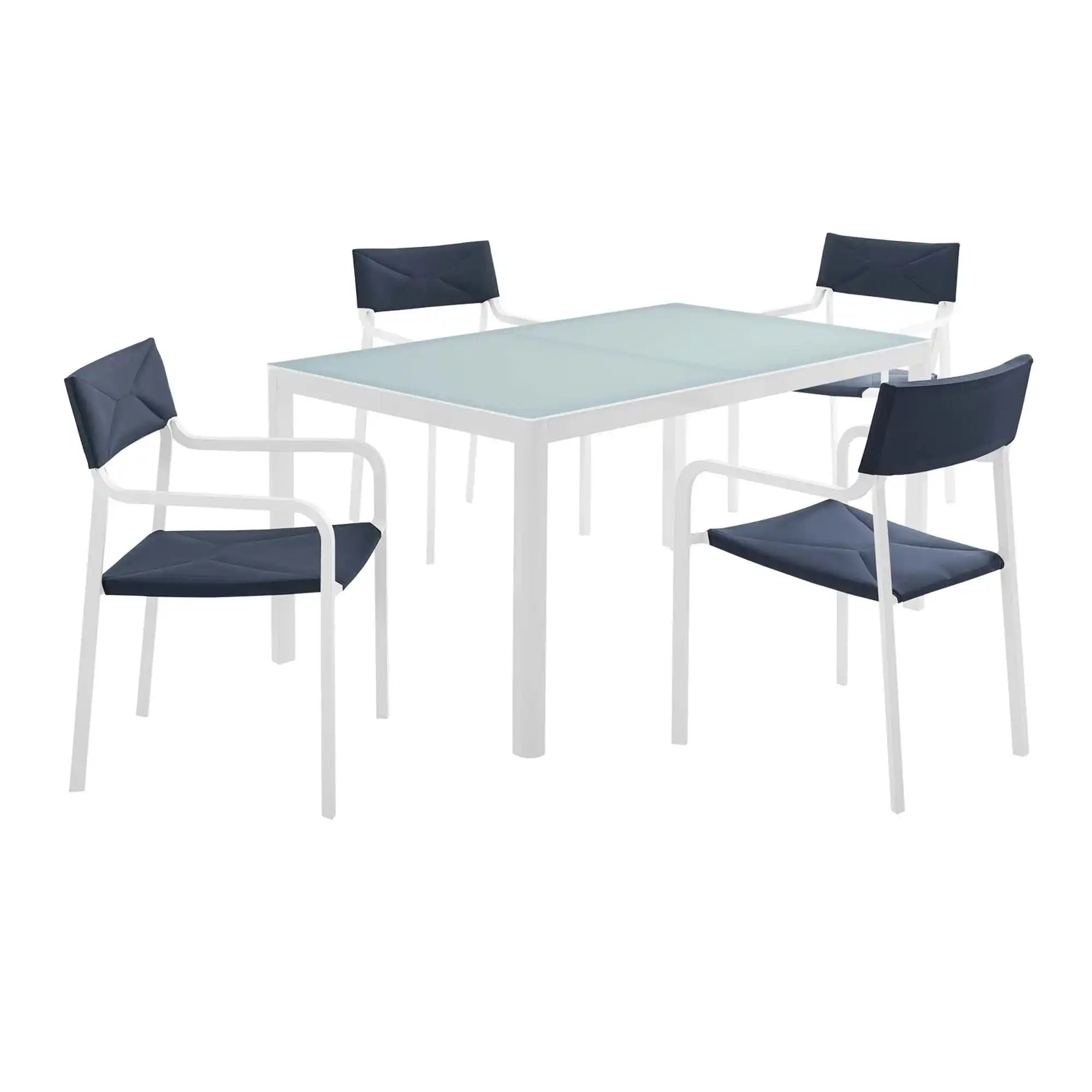 Raleigh 5 Piece Outdoor Patio Aluminum Dining Set by Modway - Best Buy Furniture