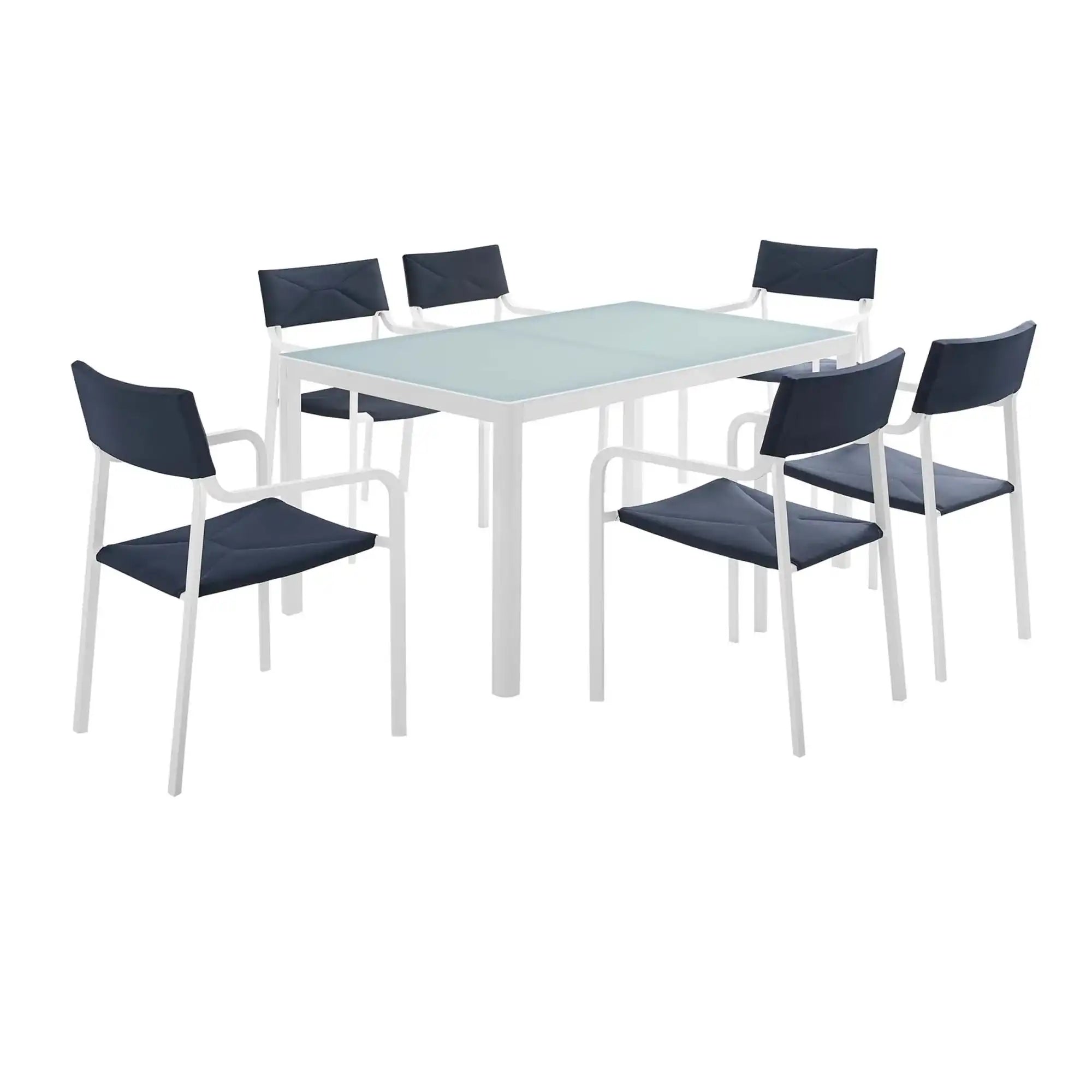Raleigh 7 Piece Outdoor Patio Aluminum Dining Set by Modway - Best Buy Furniture
