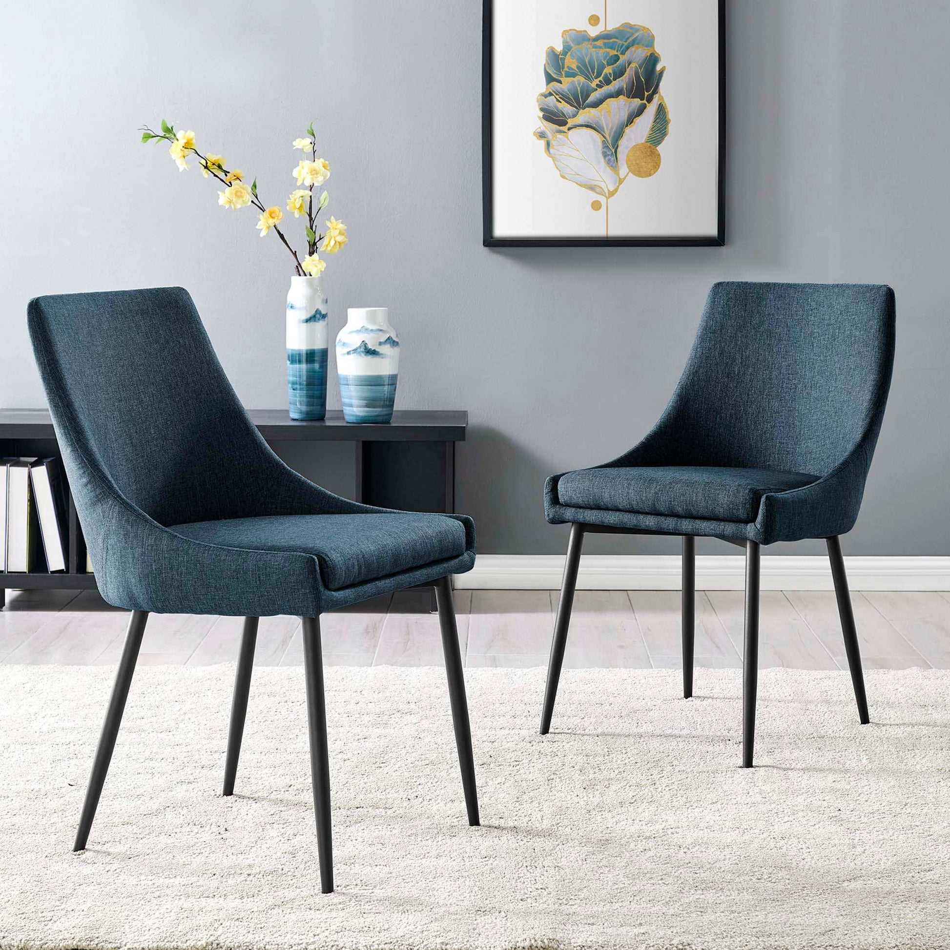 Viscount Upholstered Fabric Dining Chairs Set of 2 by Modway - Best Buy Furniture