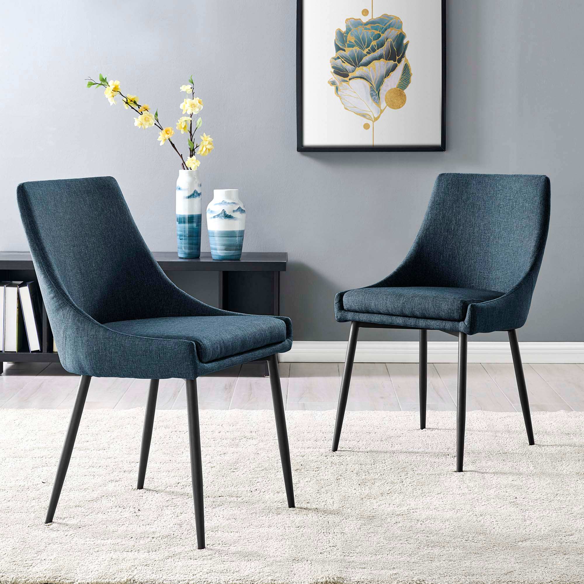 Viscount Upholstered Fabric Dining Chairs Set of 2 by Modway - Best Buy Furniture