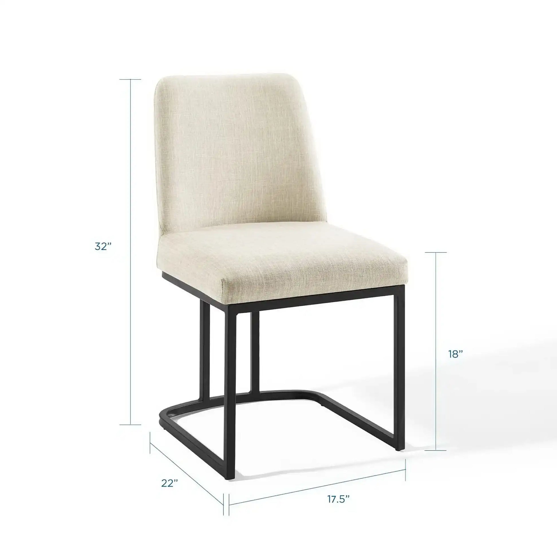 Amplify Sled Base Upholstered Fabric Dining Side Chair by Modway - Best Buy Furniture