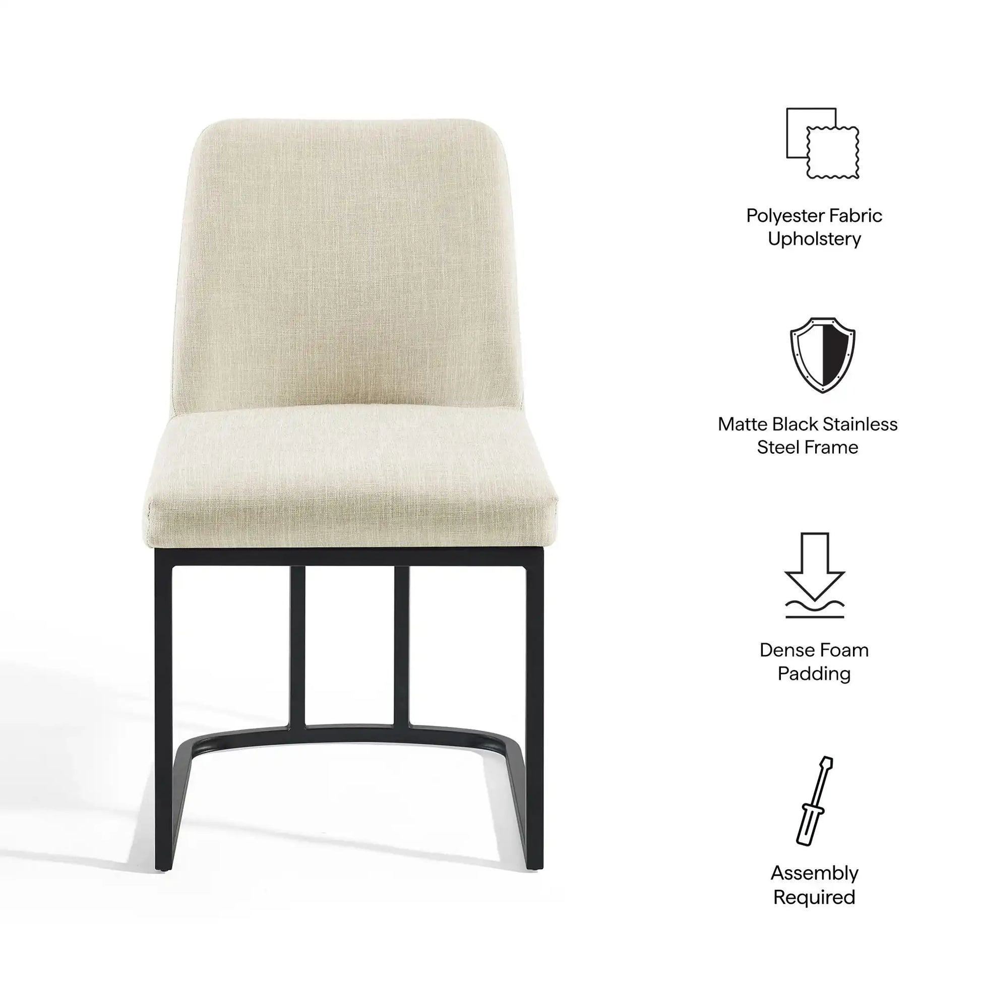 Amplify Sled Base Upholstered Fabric Dining Side Chair by Modway - Best Buy Furniture