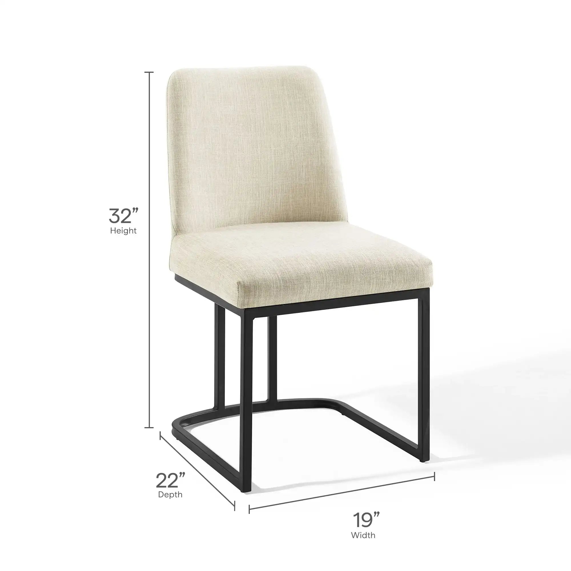 Amplify Sled Base Upholstered Fabric Dining Side Chair by Modway - Best Buy Furniture