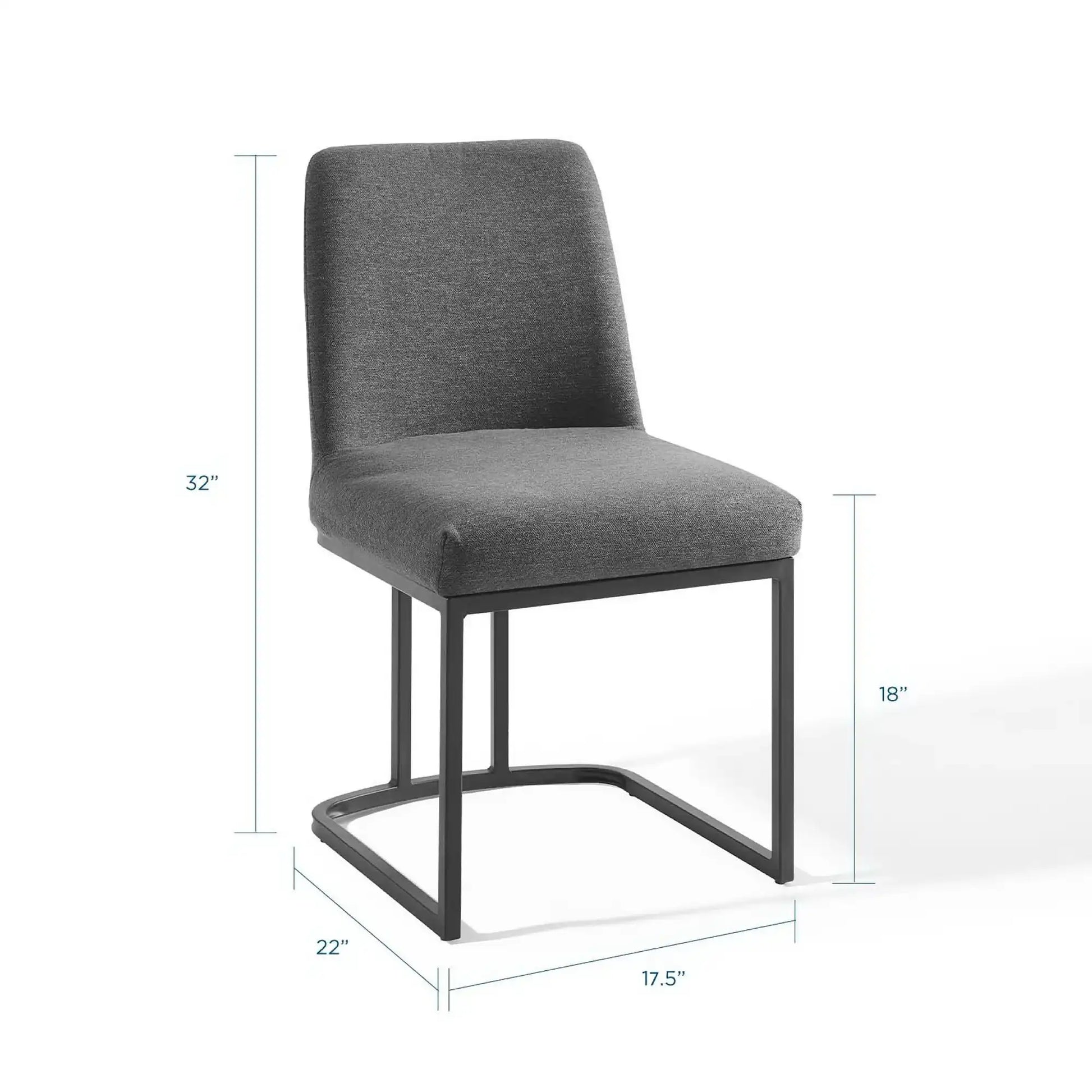 Amplify Sled Base Upholstered Fabric Dining Side Chair by Modway - Best Buy Furniture