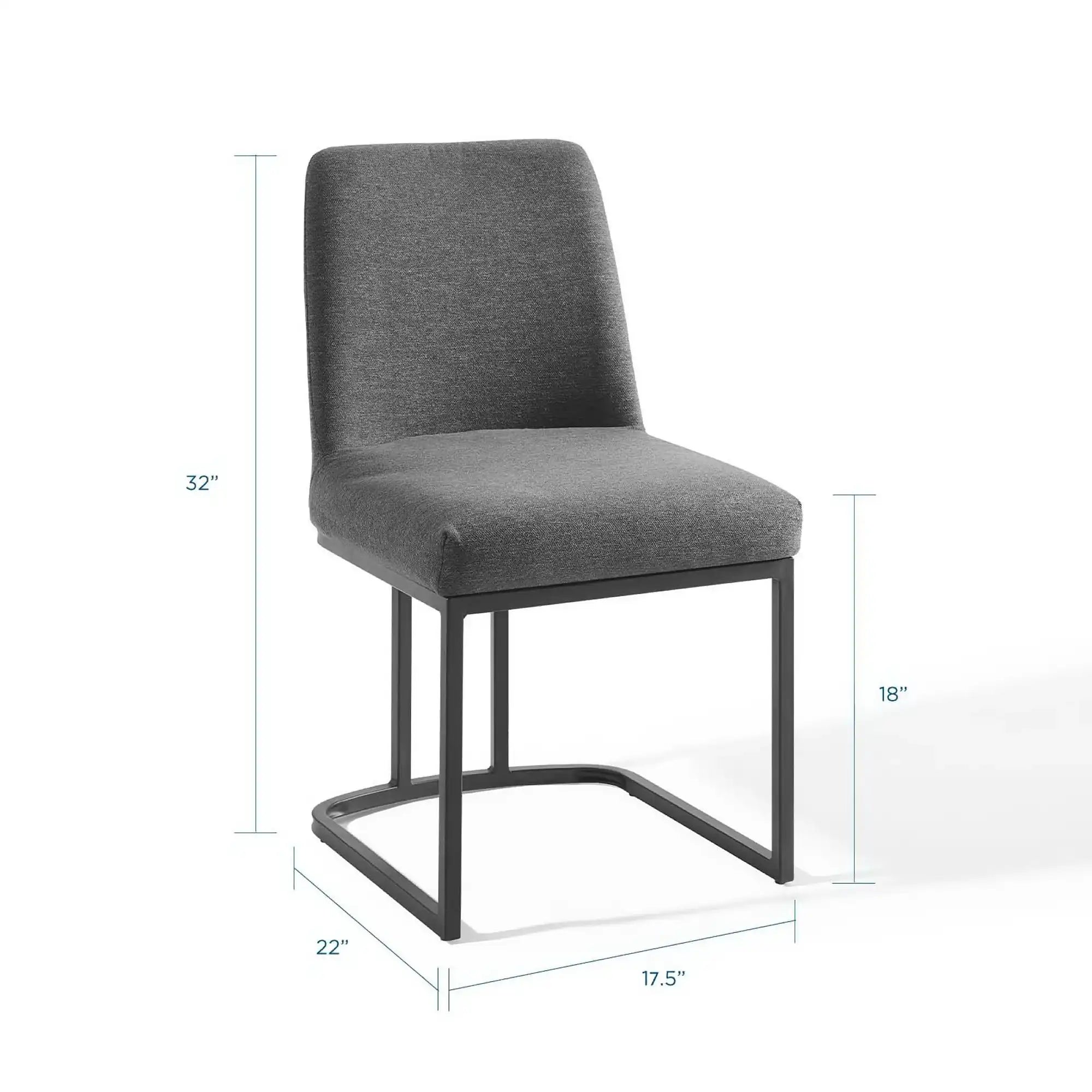 Amplify Sled Base Upholstered Fabric Dining Side Chair by Modway - Best Buy Furniture