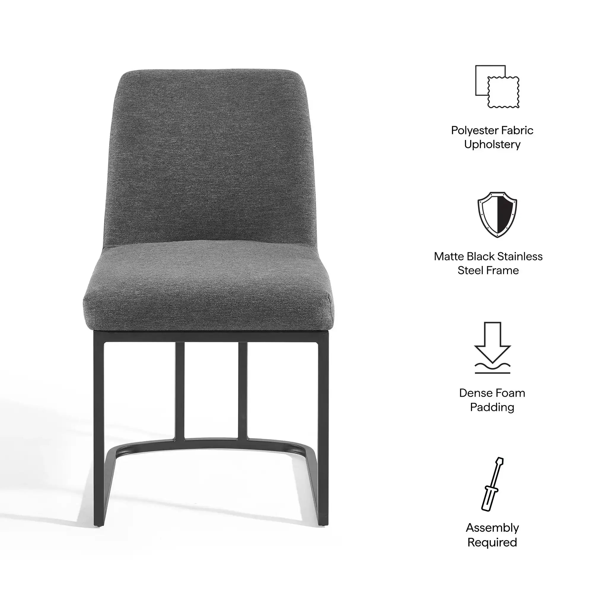 Amplify Sled Base Upholstered Fabric Dining Side Chair by Modway - Best Buy Furniture