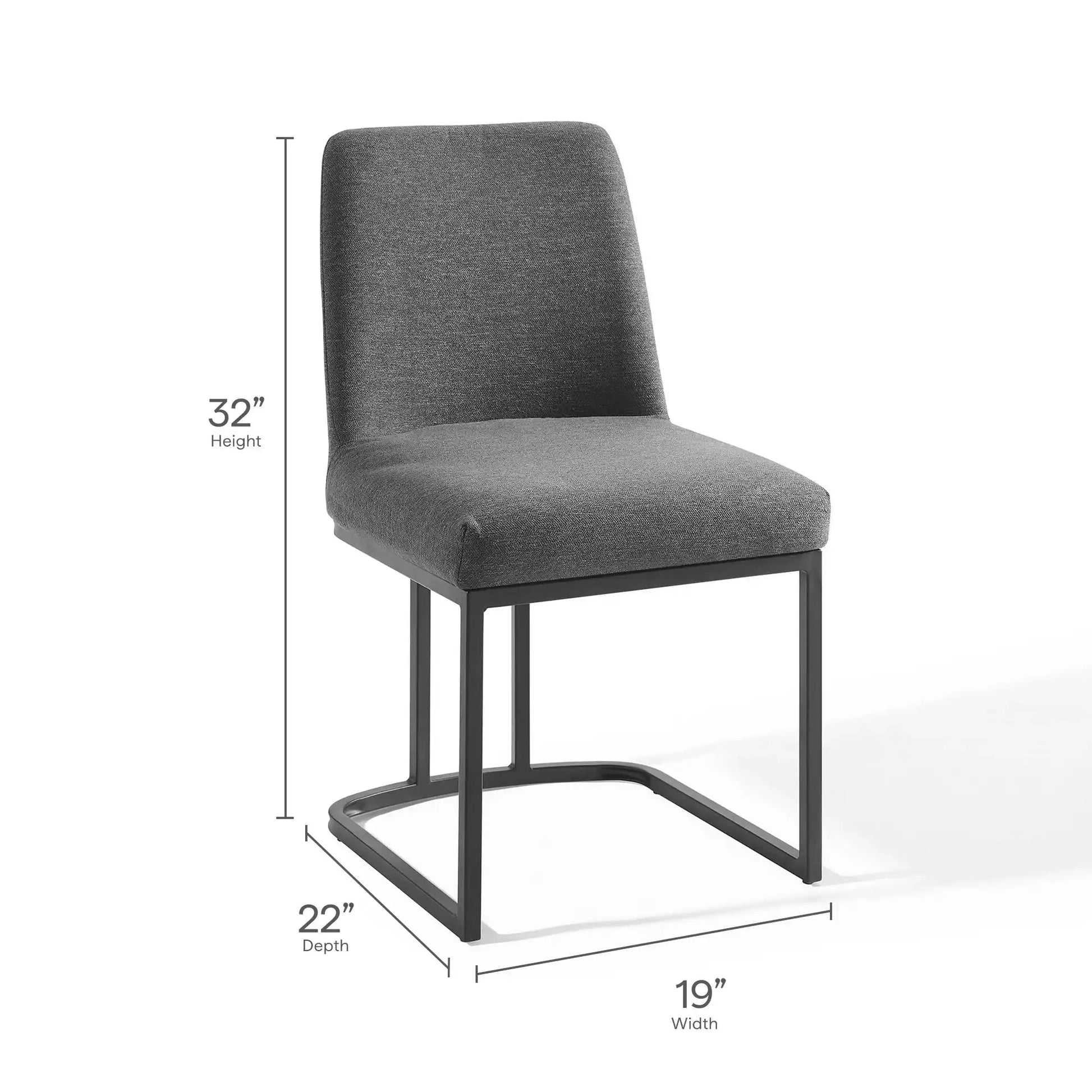 Amplify Sled Base Upholstered Fabric Dining Side Chair by Modway - Best Buy Furniture