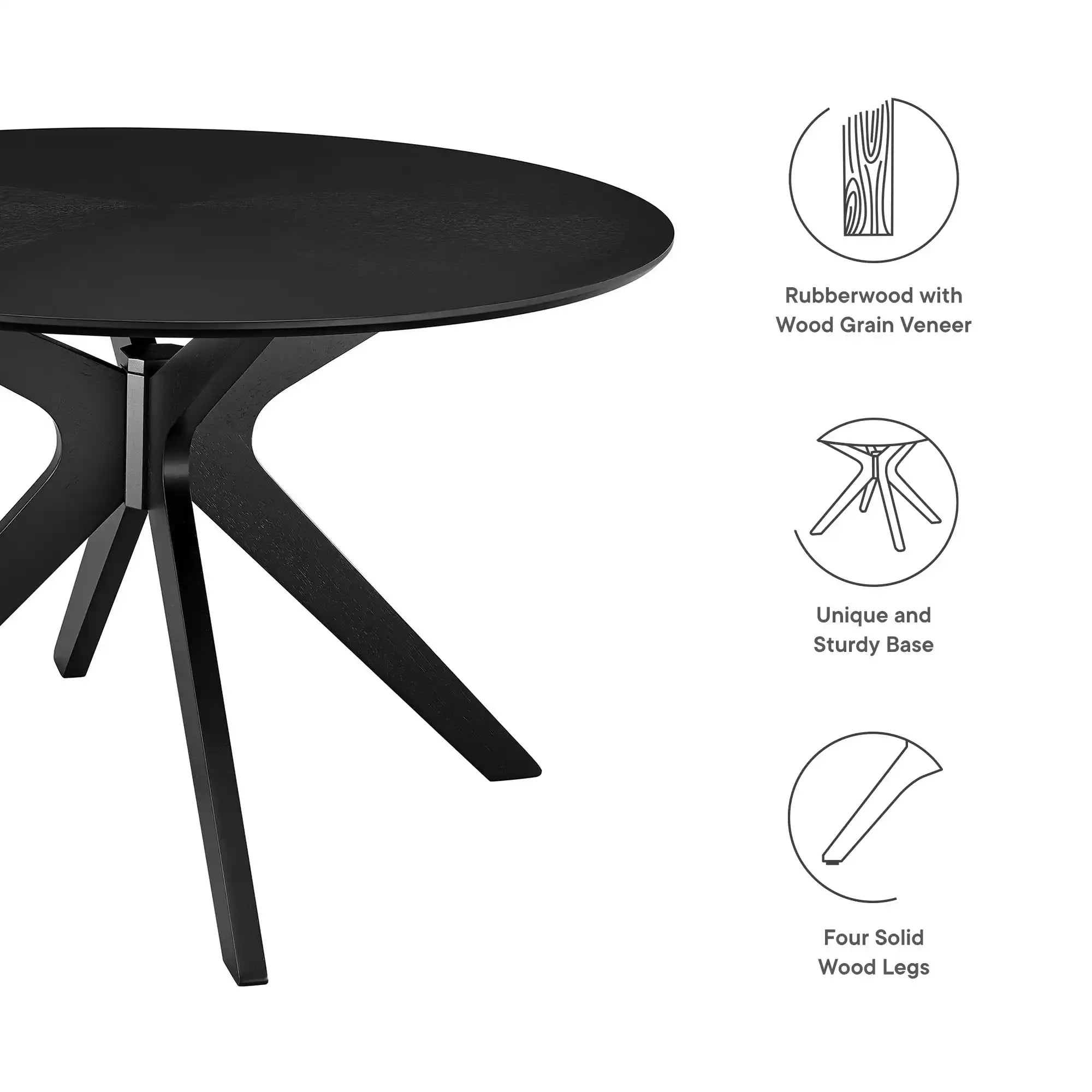 Crossroads 47" Round Wood Dining Table by Modway - Best Buy Furniture