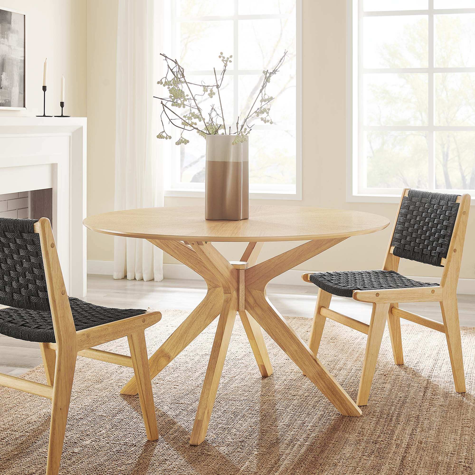 Crossroads 47" Round Wood Dining Table by Modway - Best Buy Furniture