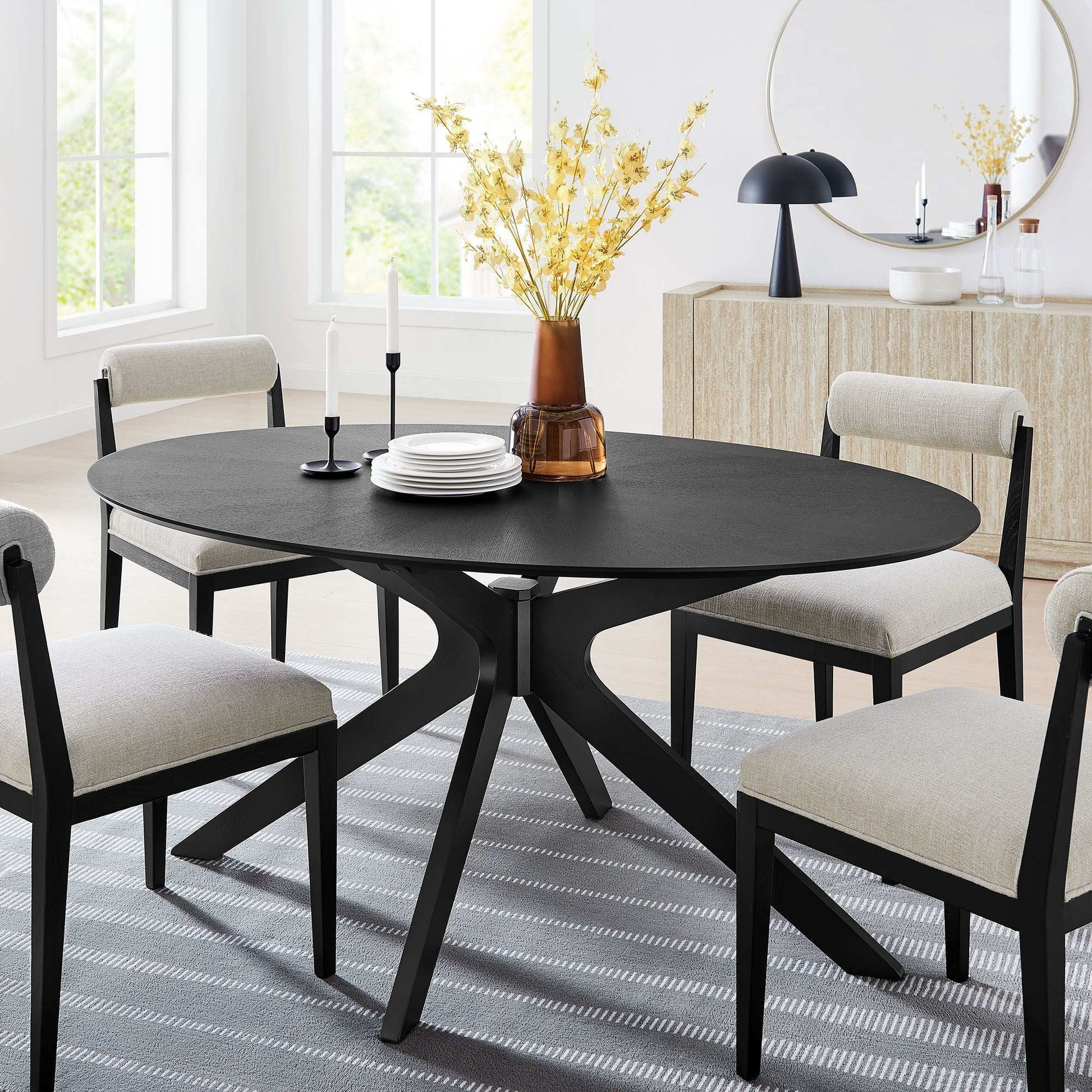 Crossroads 63" Oval Wood Dining Table by Modway - Best Buy Furniture