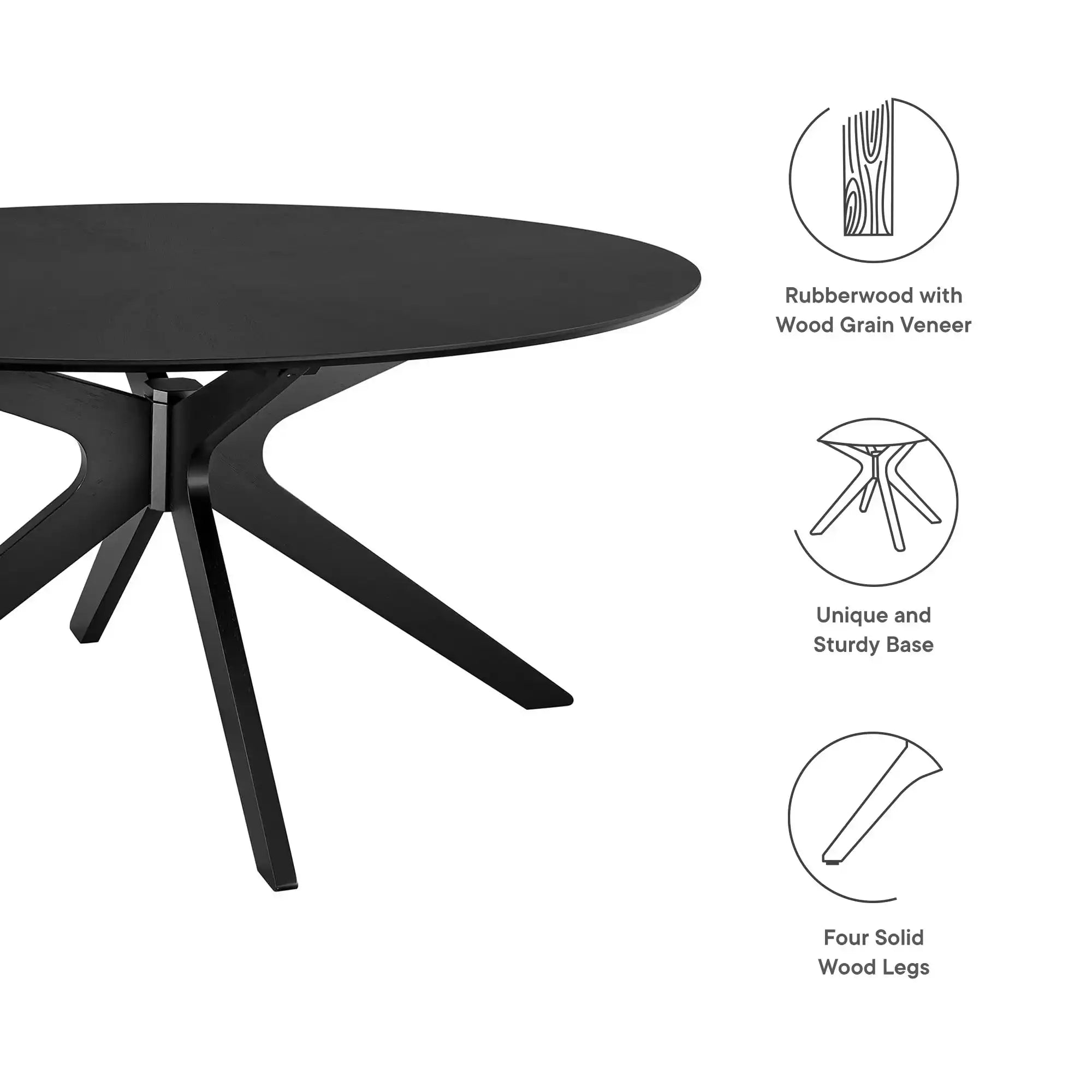 Crossroads 63" Oval Wood Dining Table by Modway - Best Buy Furniture