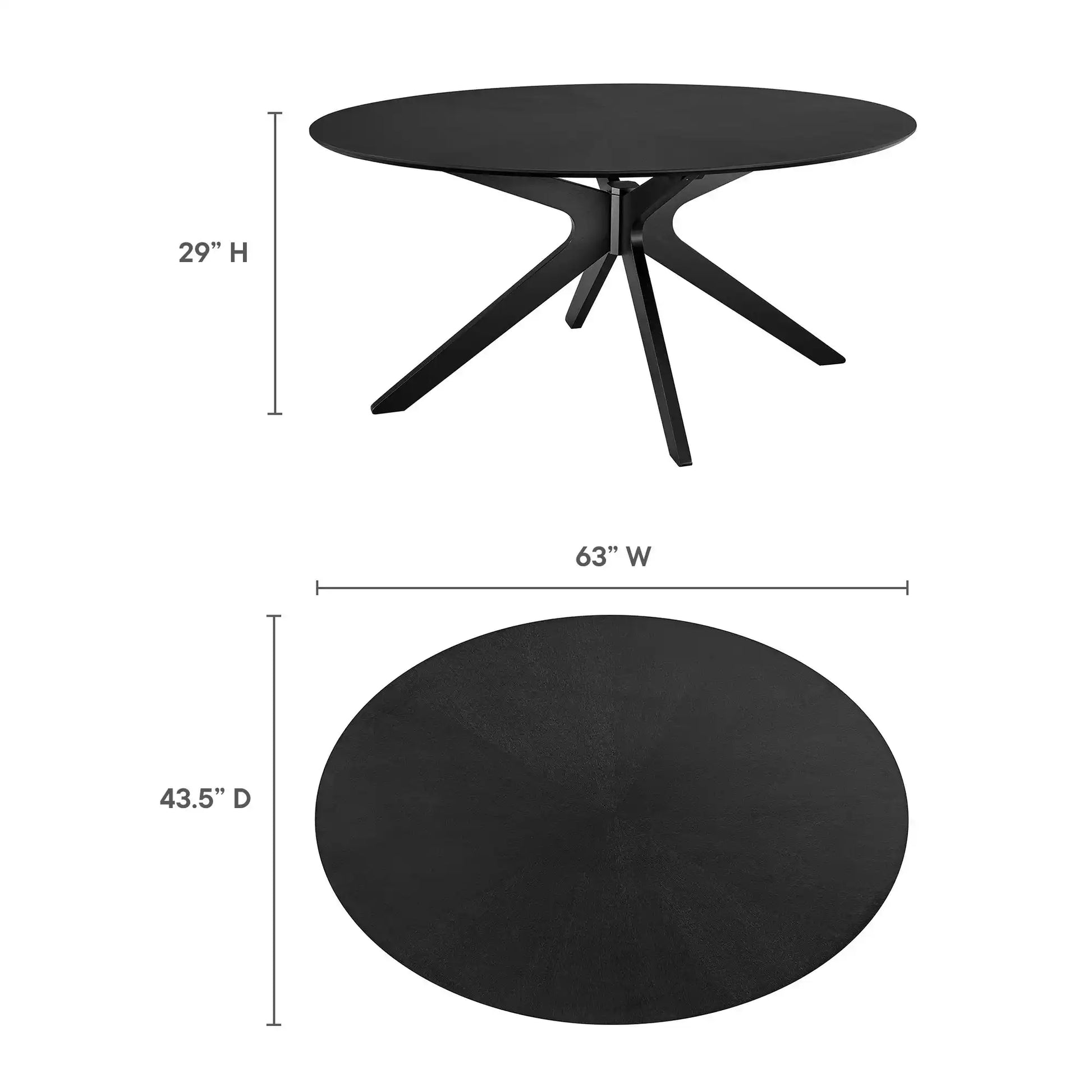 Crossroads 63" Oval Wood Dining Table by Modway - Best Buy Furniture