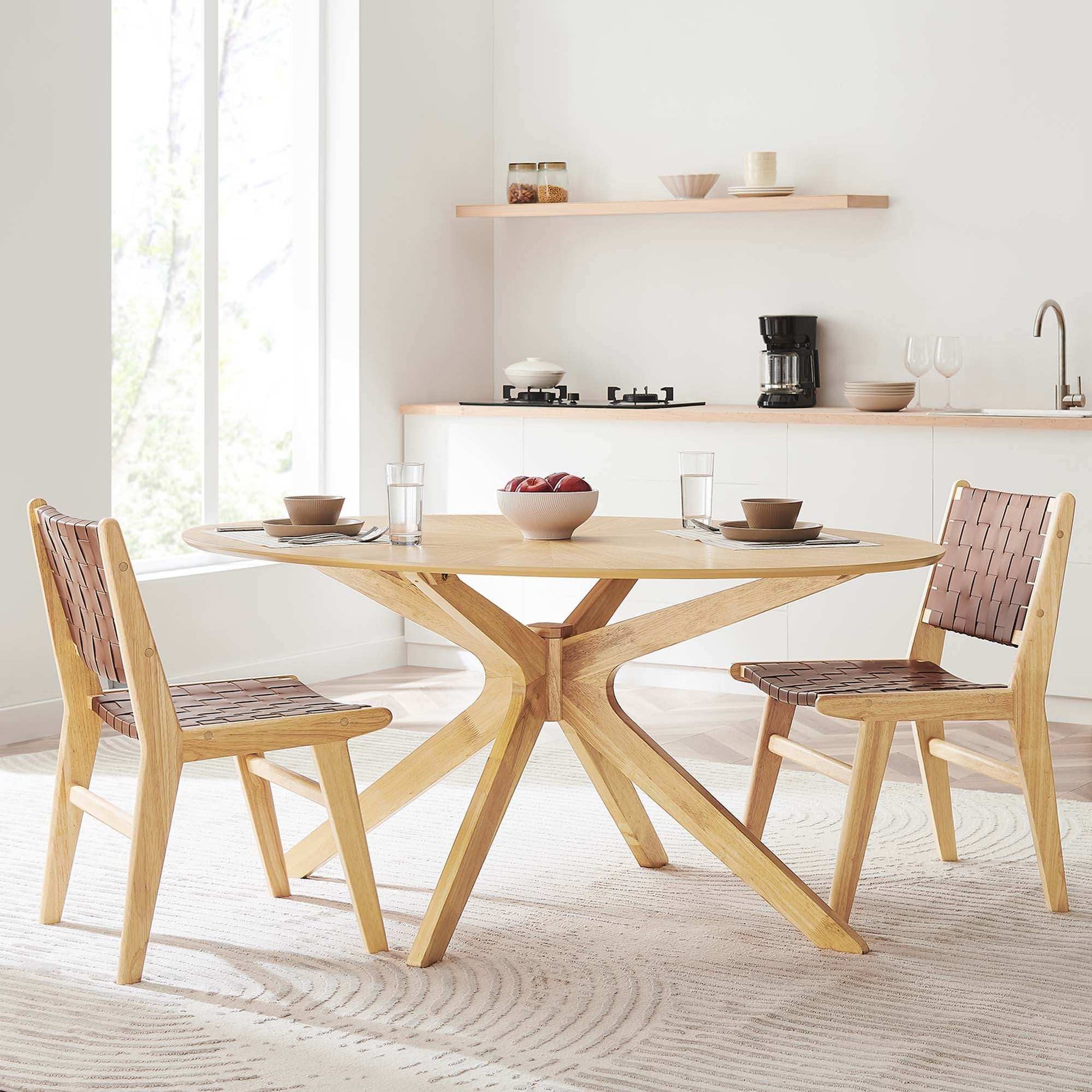 Crossroads 63" Oval Wood Dining Table by Modway - Best Buy Furniture