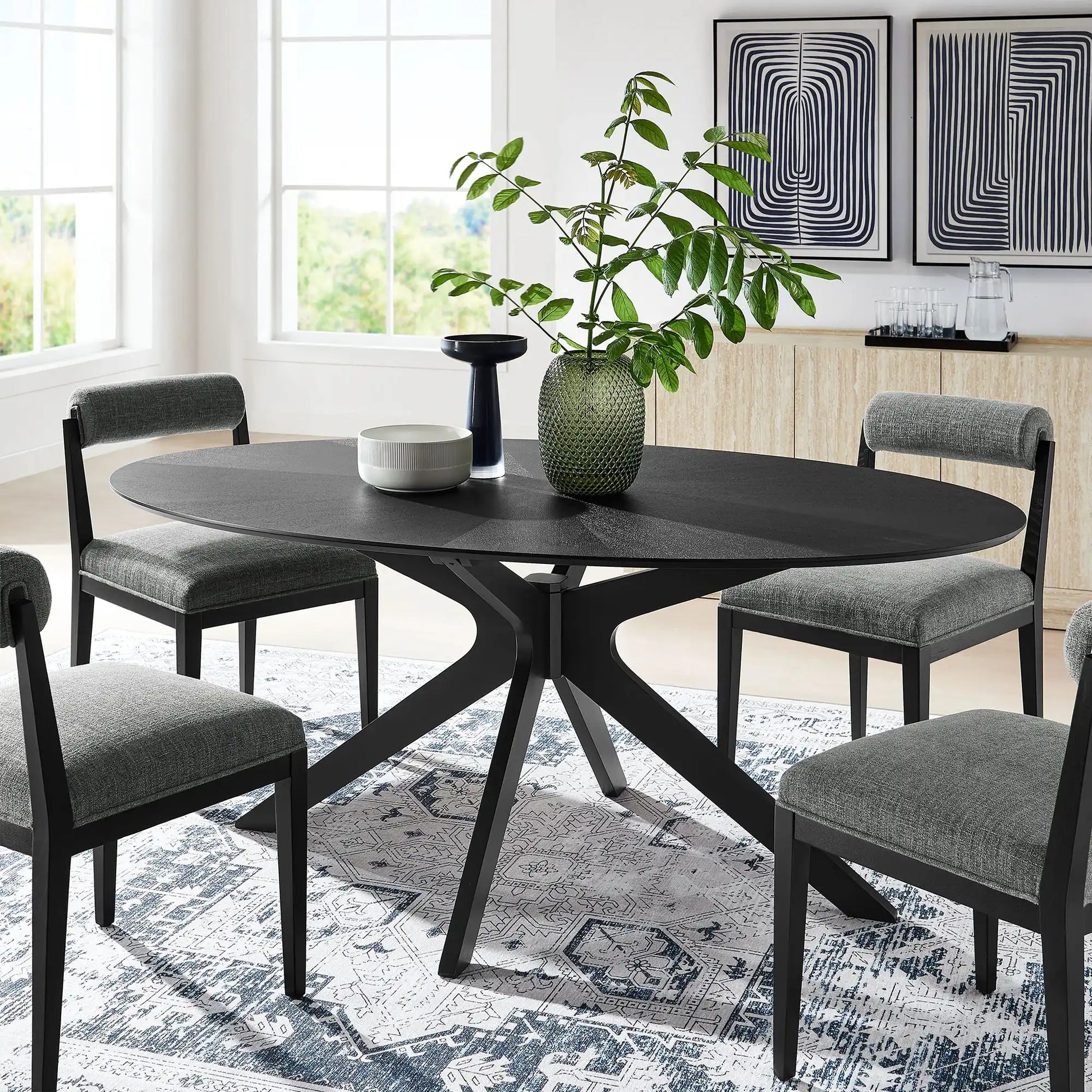 Crossroads 71" Oval Wood Dining Table by Modway - Best Buy Furniture