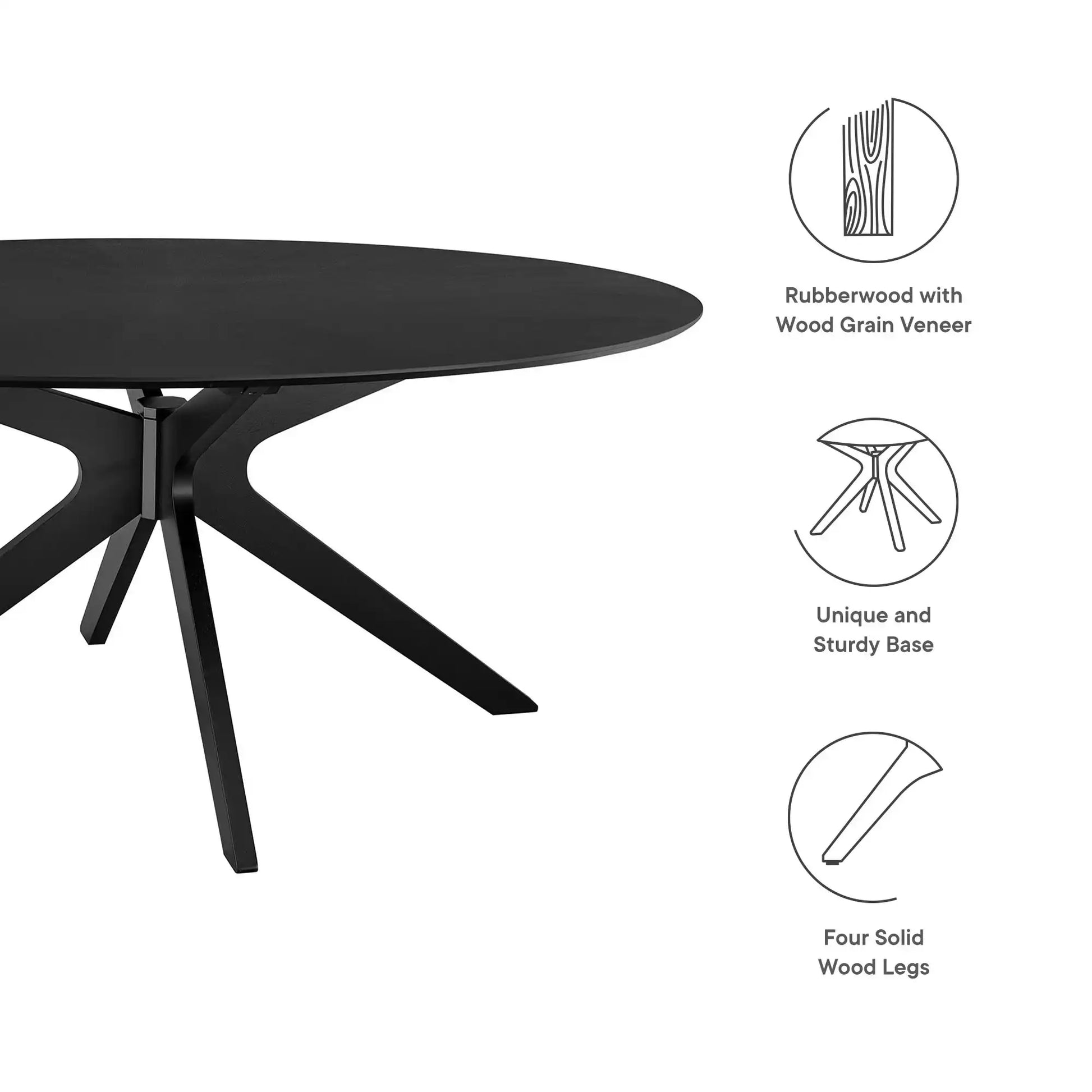 Crossroads 71" Oval Wood Dining Table by Modway - Best Buy Furniture