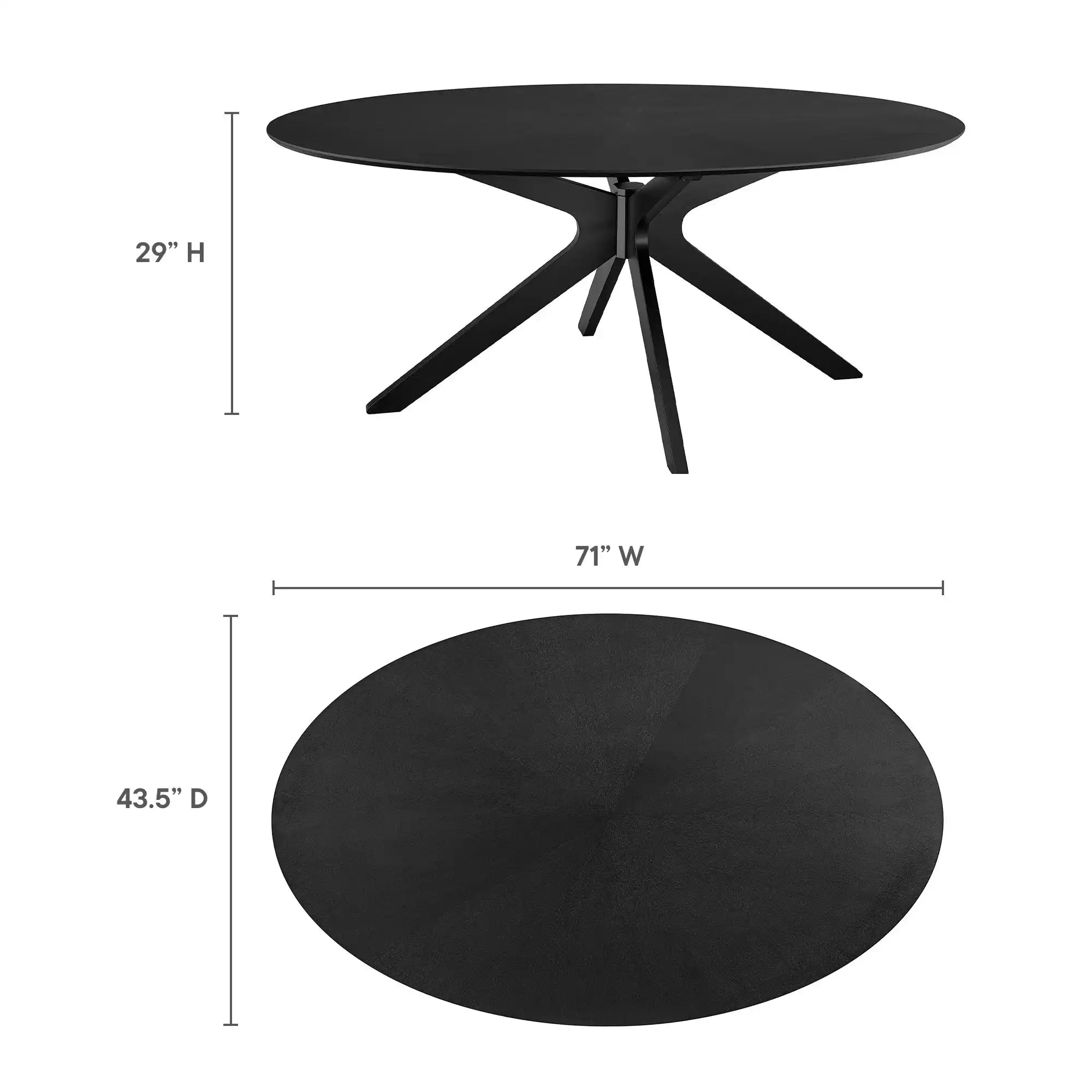Crossroads 71" Oval Wood Dining Table by Modway - Best Buy Furniture