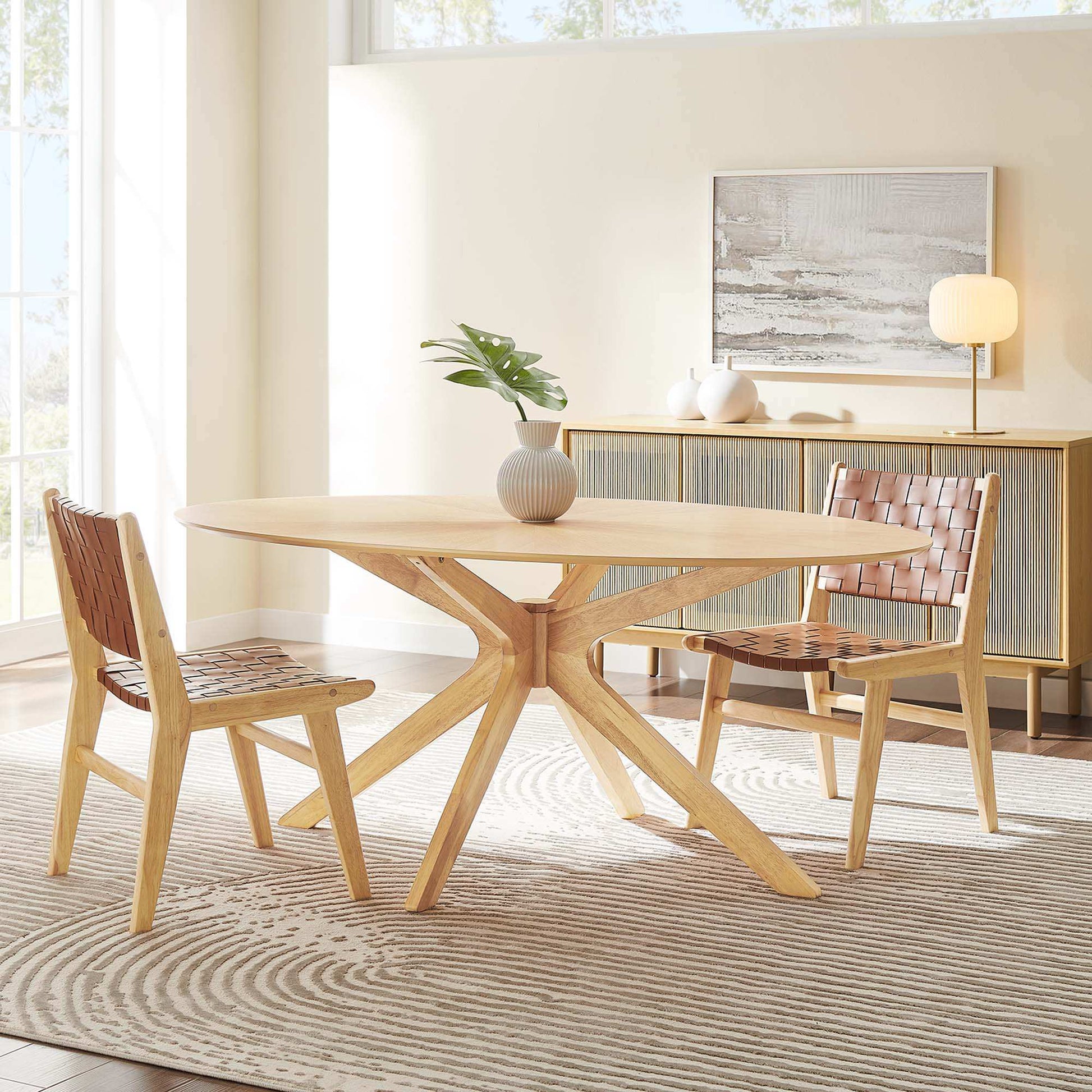 Crossroads 71" Oval Wood Dining Table by Modway - Best Buy Furniture