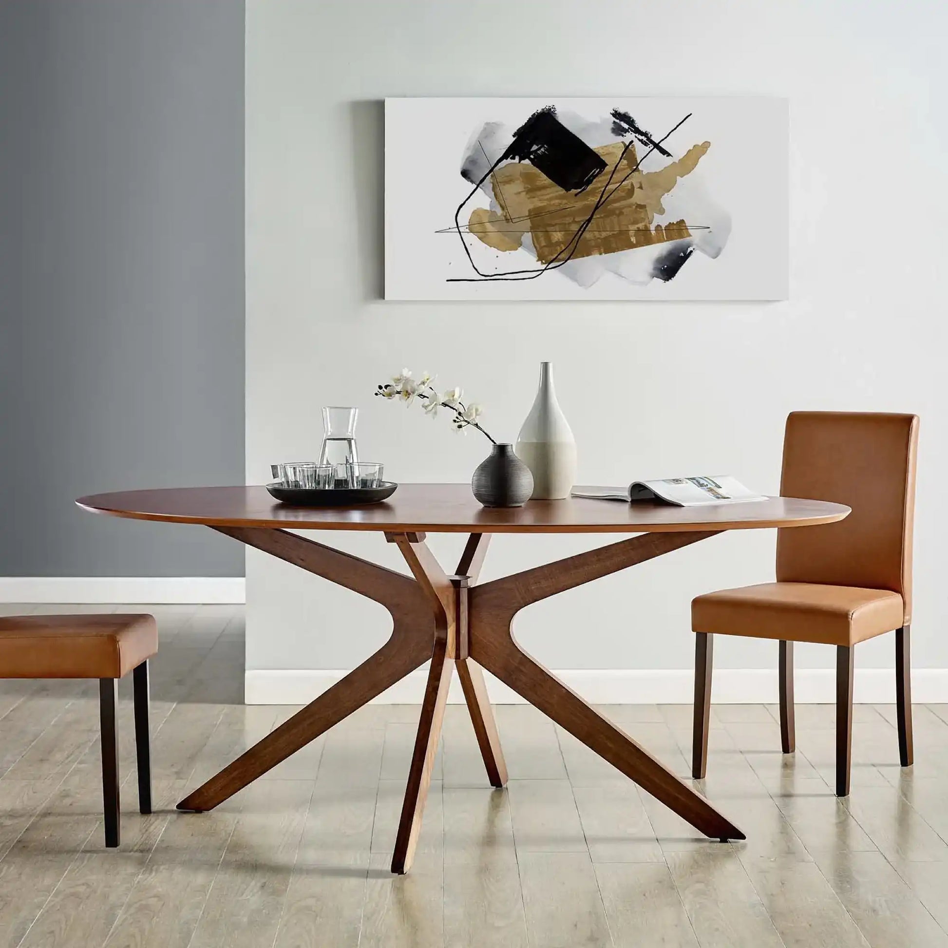 Crossroads 71" Oval Wood Dining Table by Modway - Best Buy Furniture