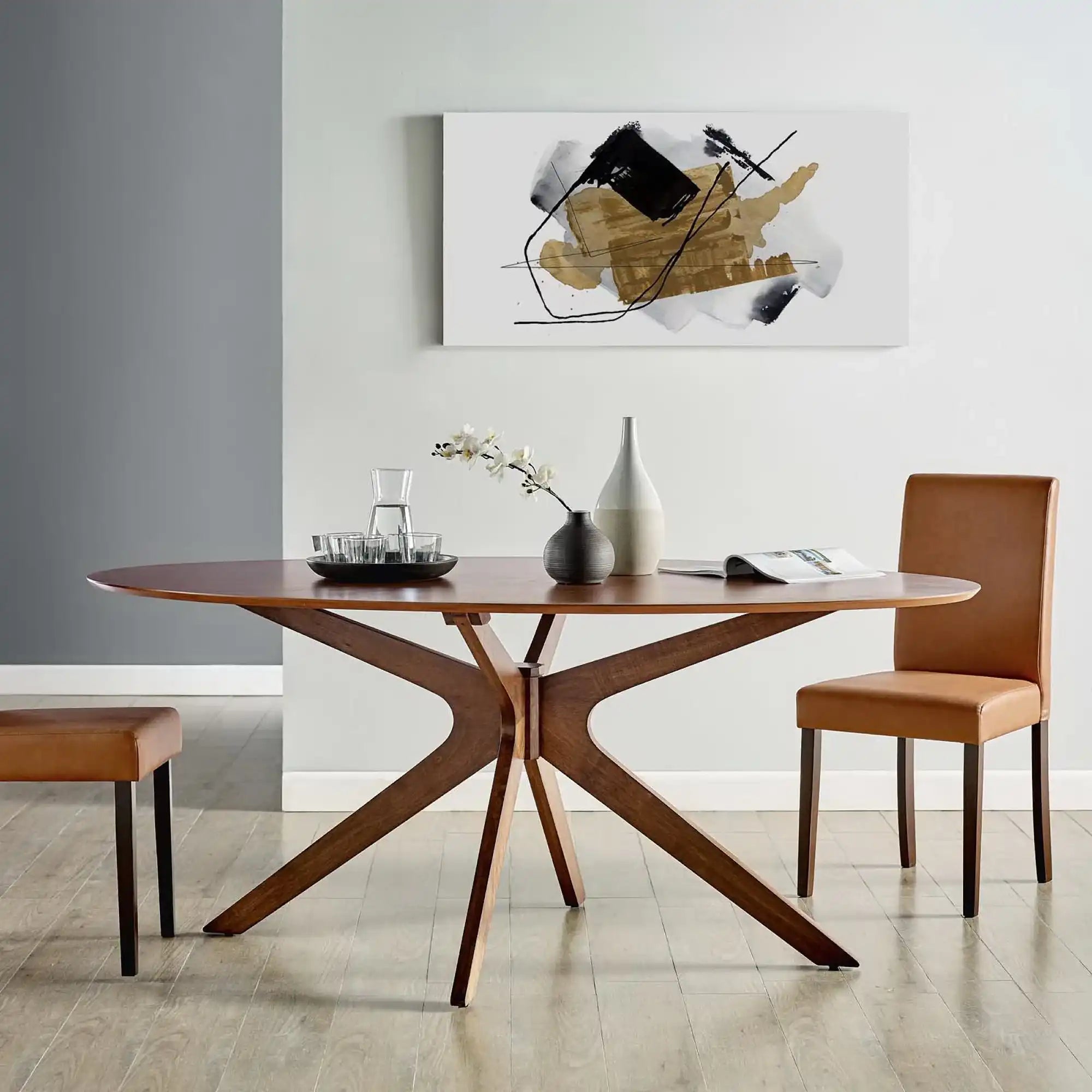 Crossroads 71" Oval Wood Dining Table by Modway - Best Buy Furniture