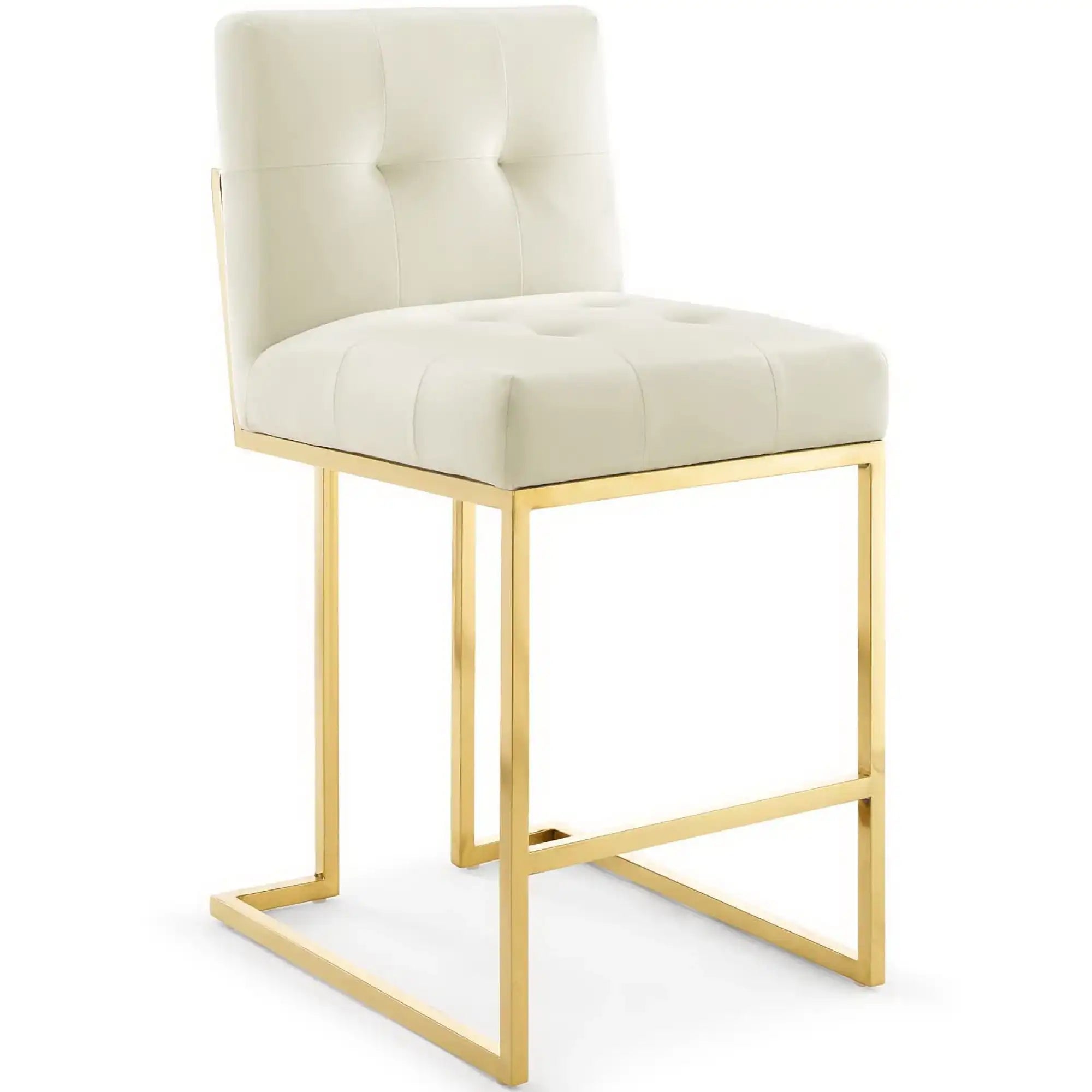 Privy Gold Stainless Steel Performance Velvet Counter Stool by Modway - Best Buy Furniture