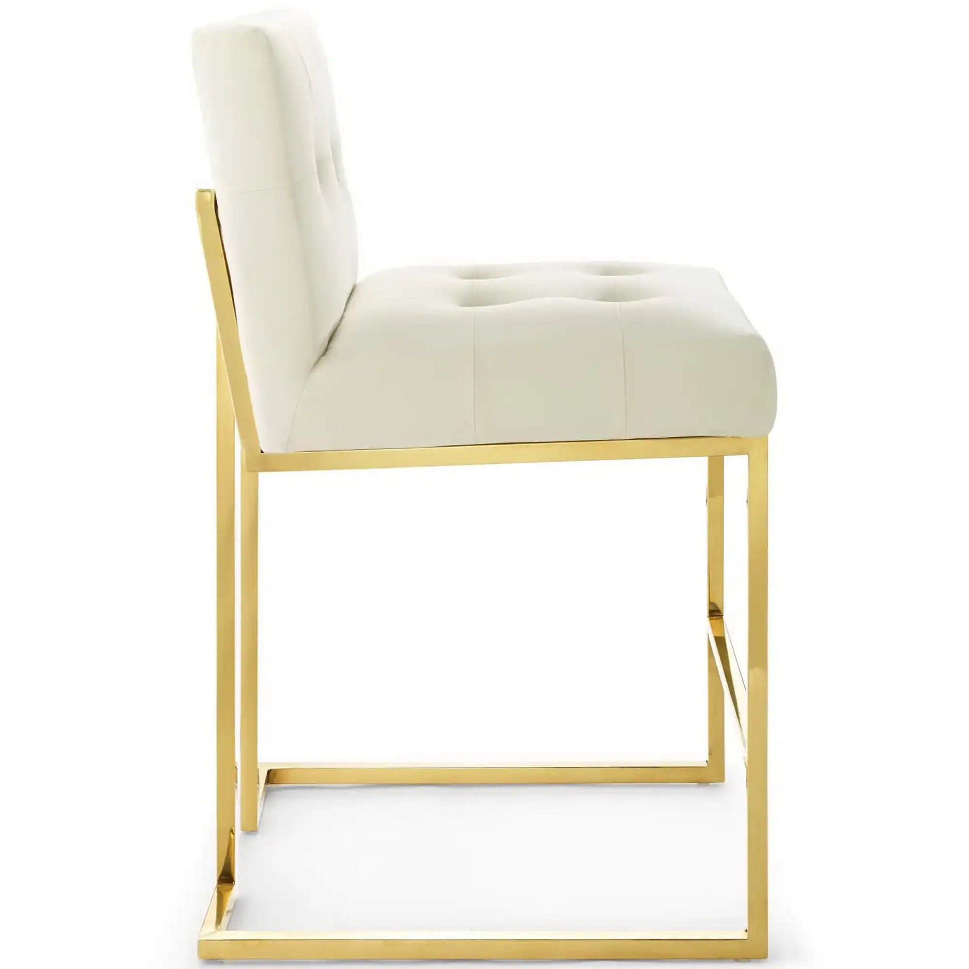 Privy Gold Stainless Steel Performance Velvet Counter Stool by Modway - Best Buy Furniture