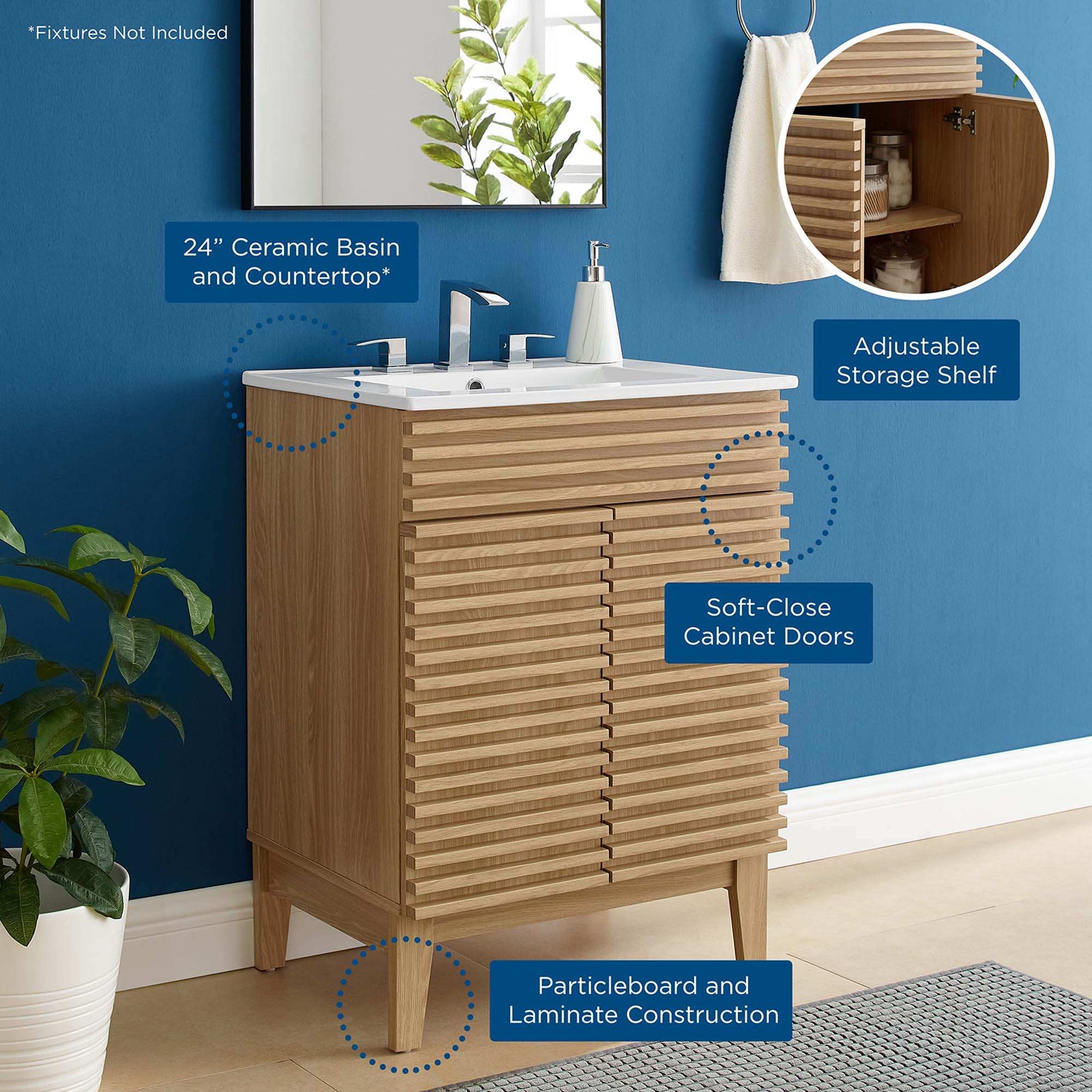 Render 24" Bathroom Vanity by Modway - Best Buy Furniture