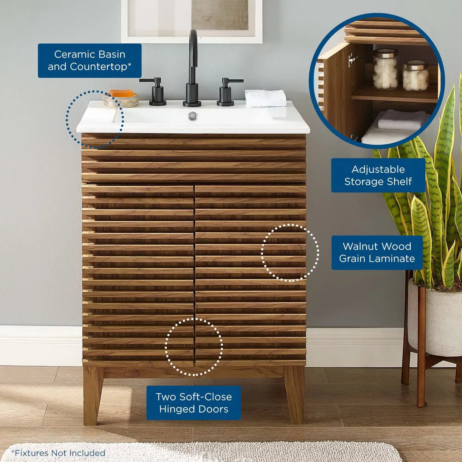 Render 24" Bathroom Vanity by Modway - Best Buy Furniture