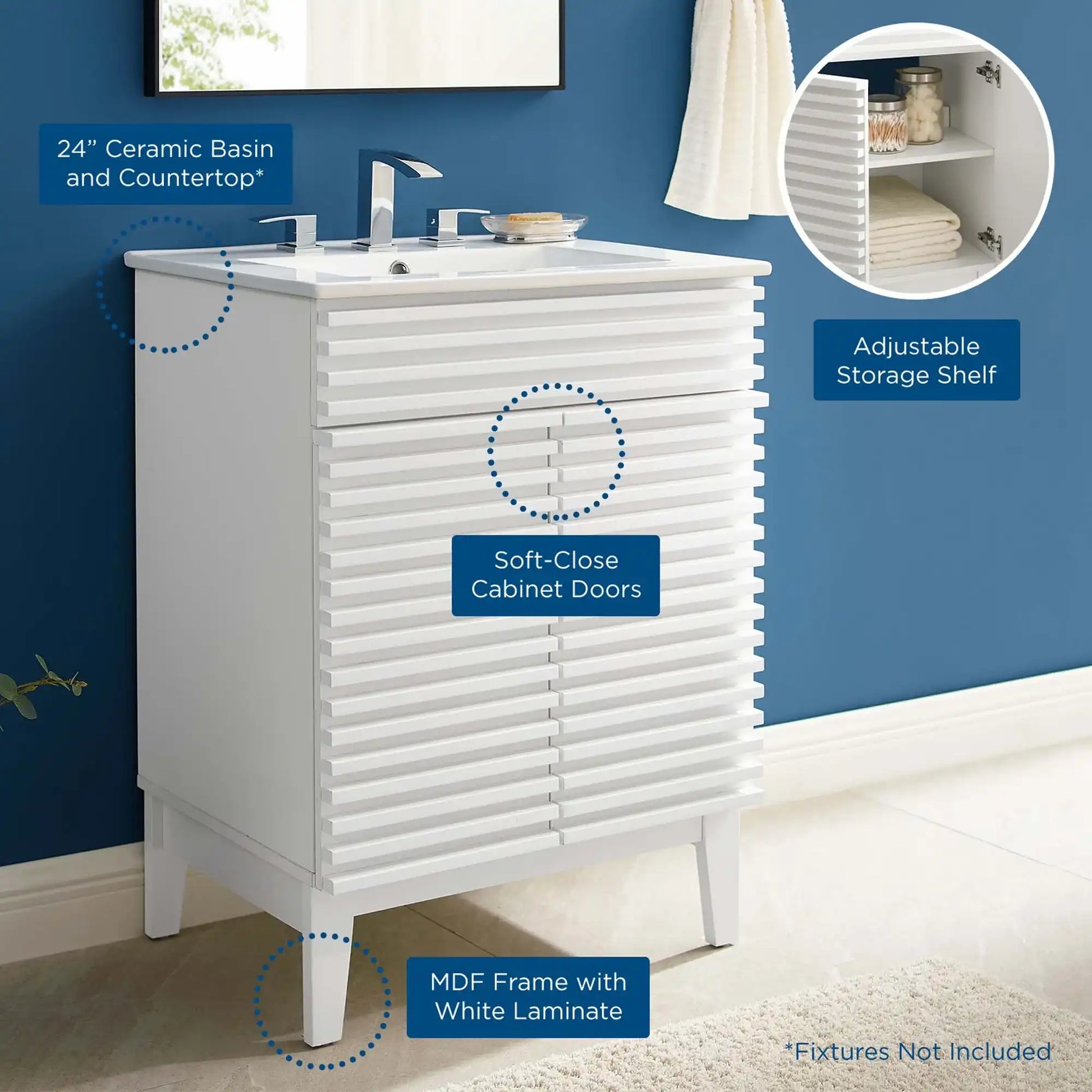 Render 24" Bathroom Vanity by Modway - Best Buy Furniture